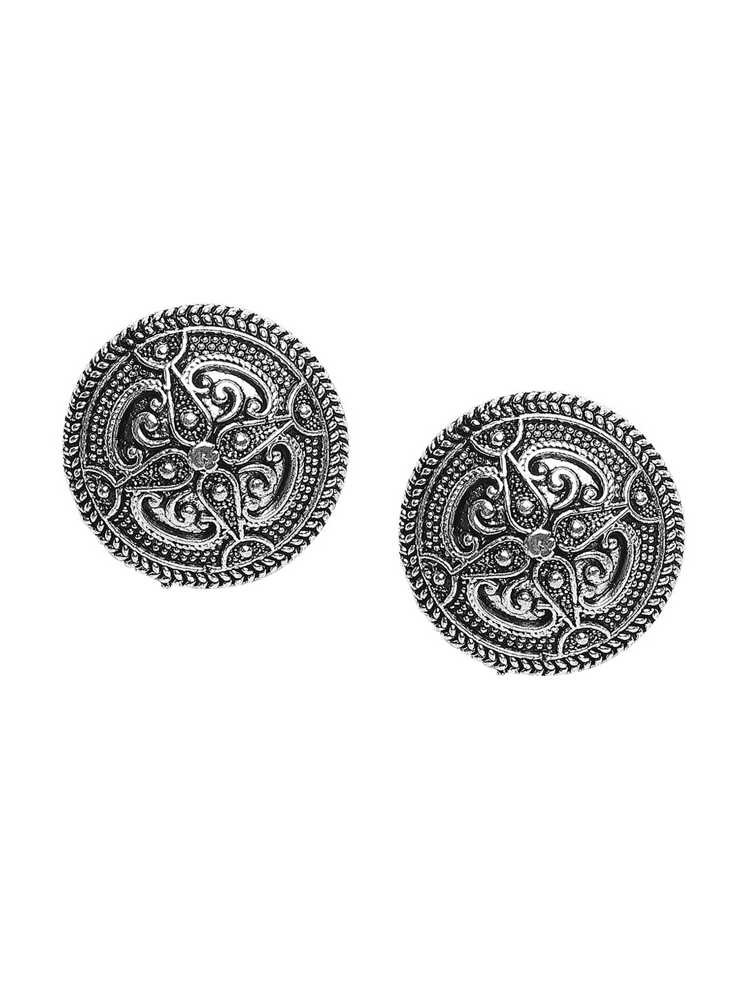 

SATCHEL Silver-Toned Contemporary Studs Earrings