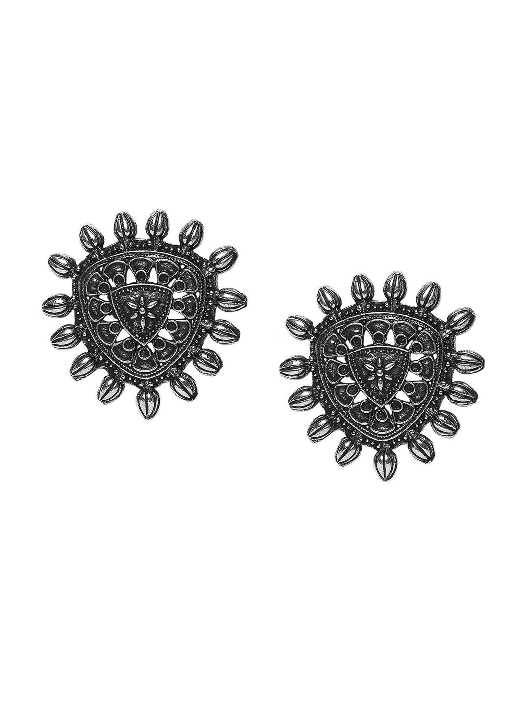 

SATCHEL Silver-Toned Contemporary Studs Earrings