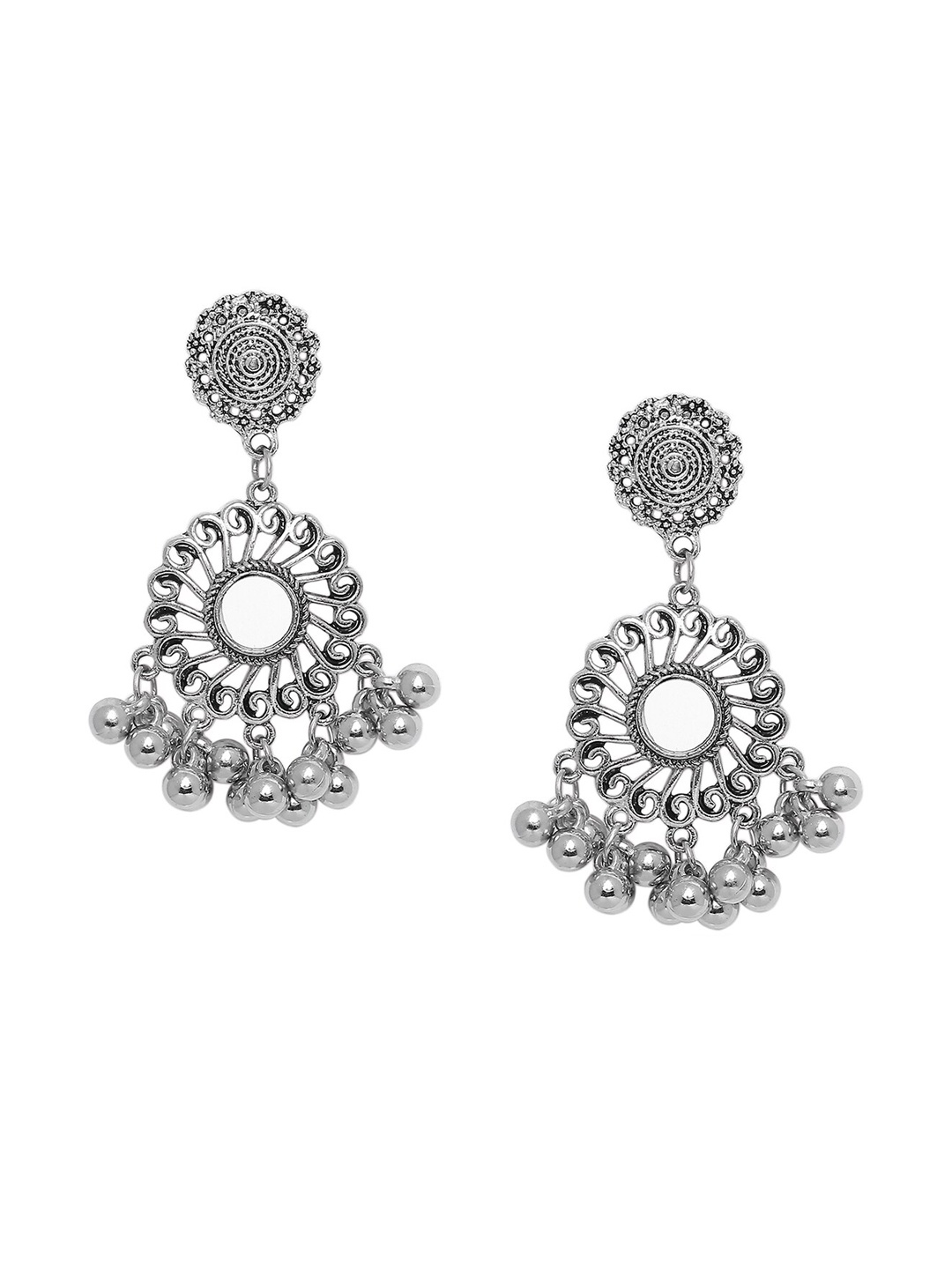 

SATCHEL Silver-Toned Contemporary Drop Earrings