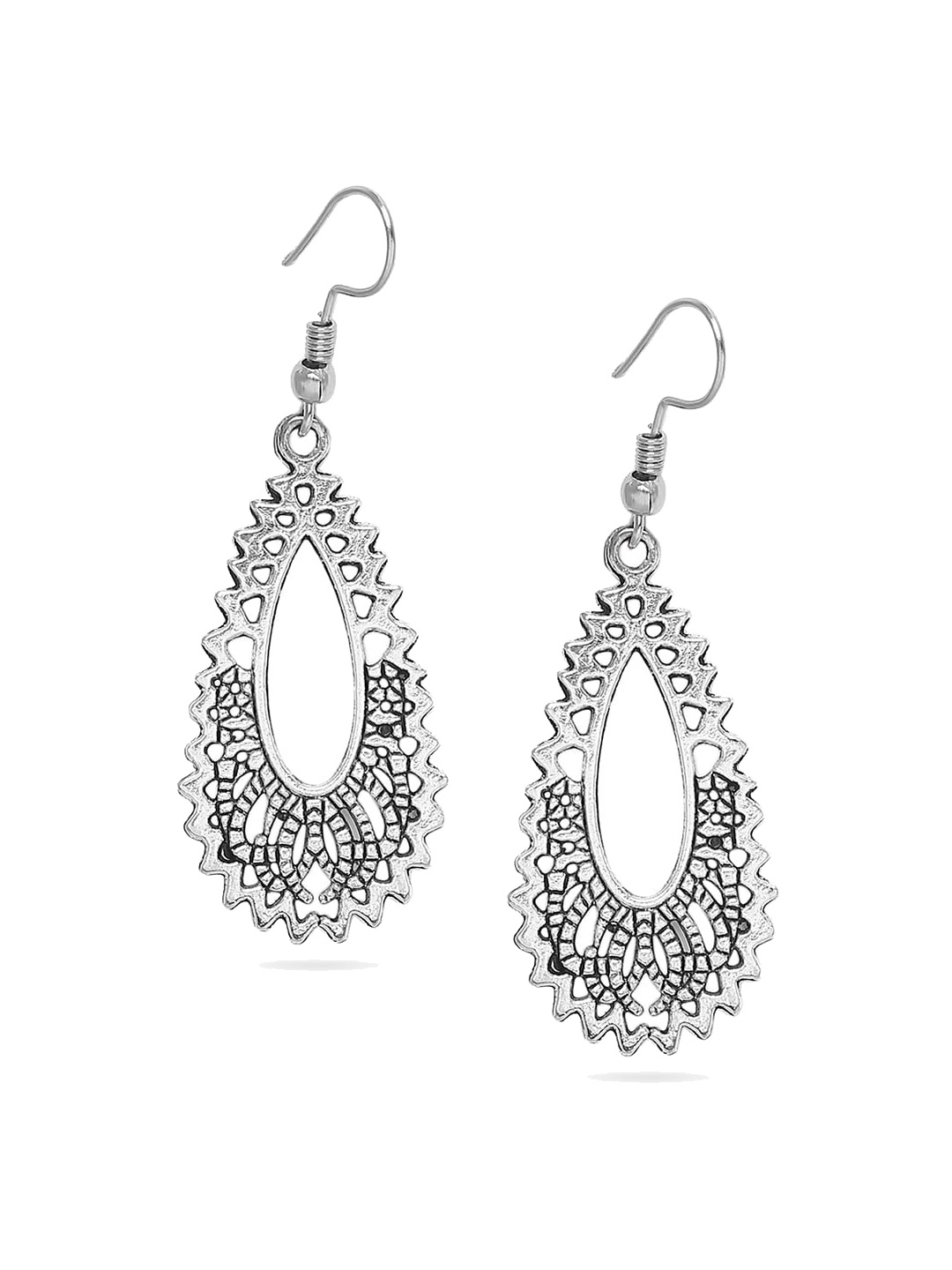 

SATCHEL Silver-Toned Contemporary Drop Earrings