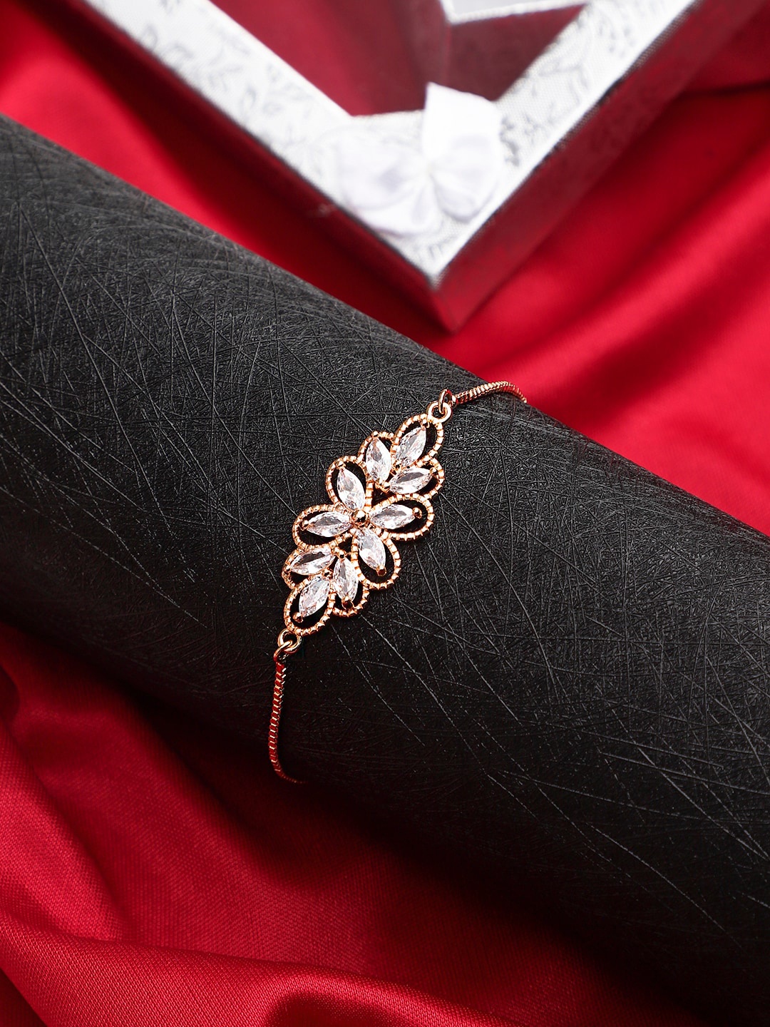 

Mali Fionna Women Gold-Plated & White Gold-Plated Wraparound Bracelet