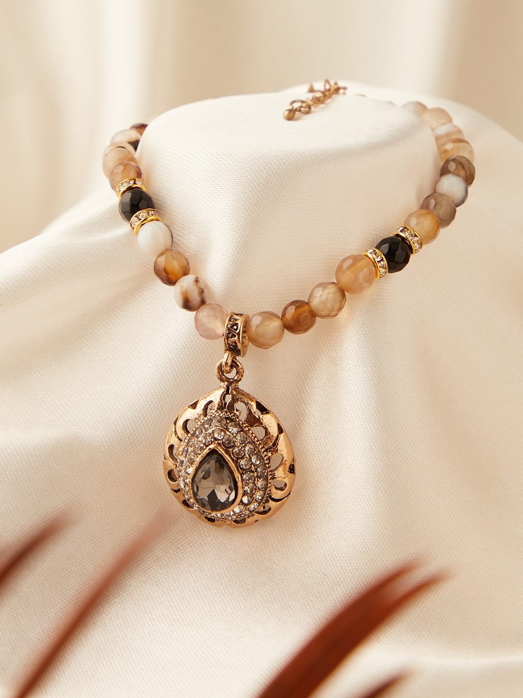 

SOHI Women Gold-Toned & White Gold-Plated Wraparound Bracelet