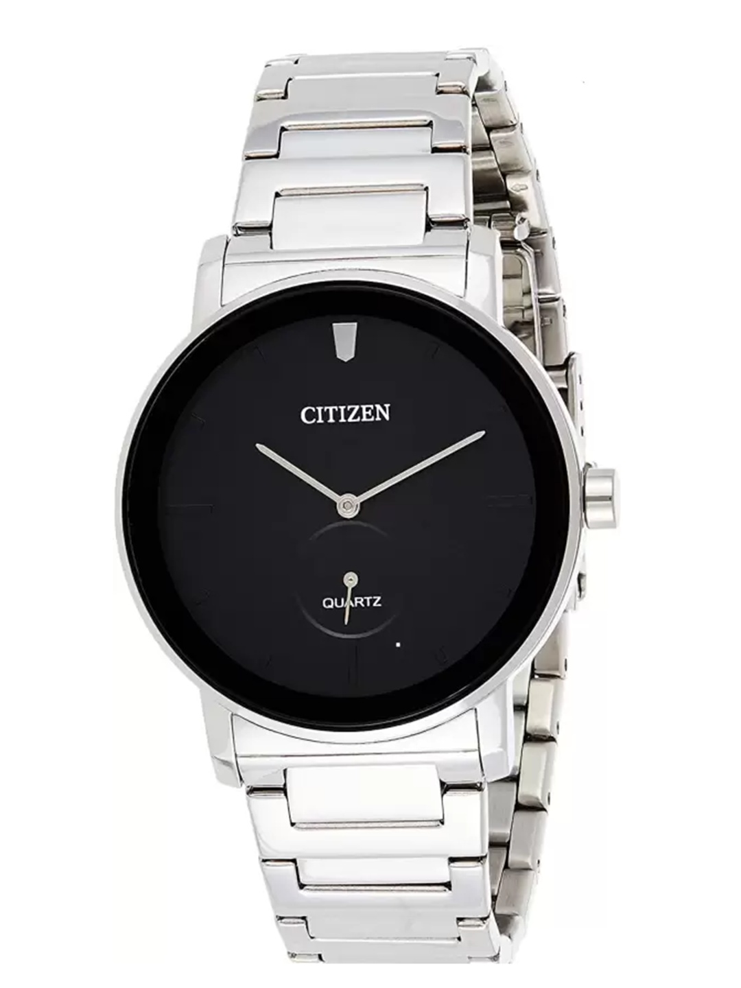 

Citizen Men Black Dial & Silver Toned Stainless Steel Bracelet Style Straps Analogue Watch