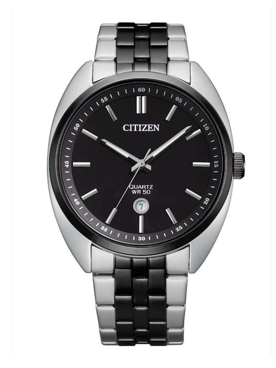 

Citizen Men Black Embellished Dial & Black Stainless Steel Bracelet Style Straps Analogue Watch