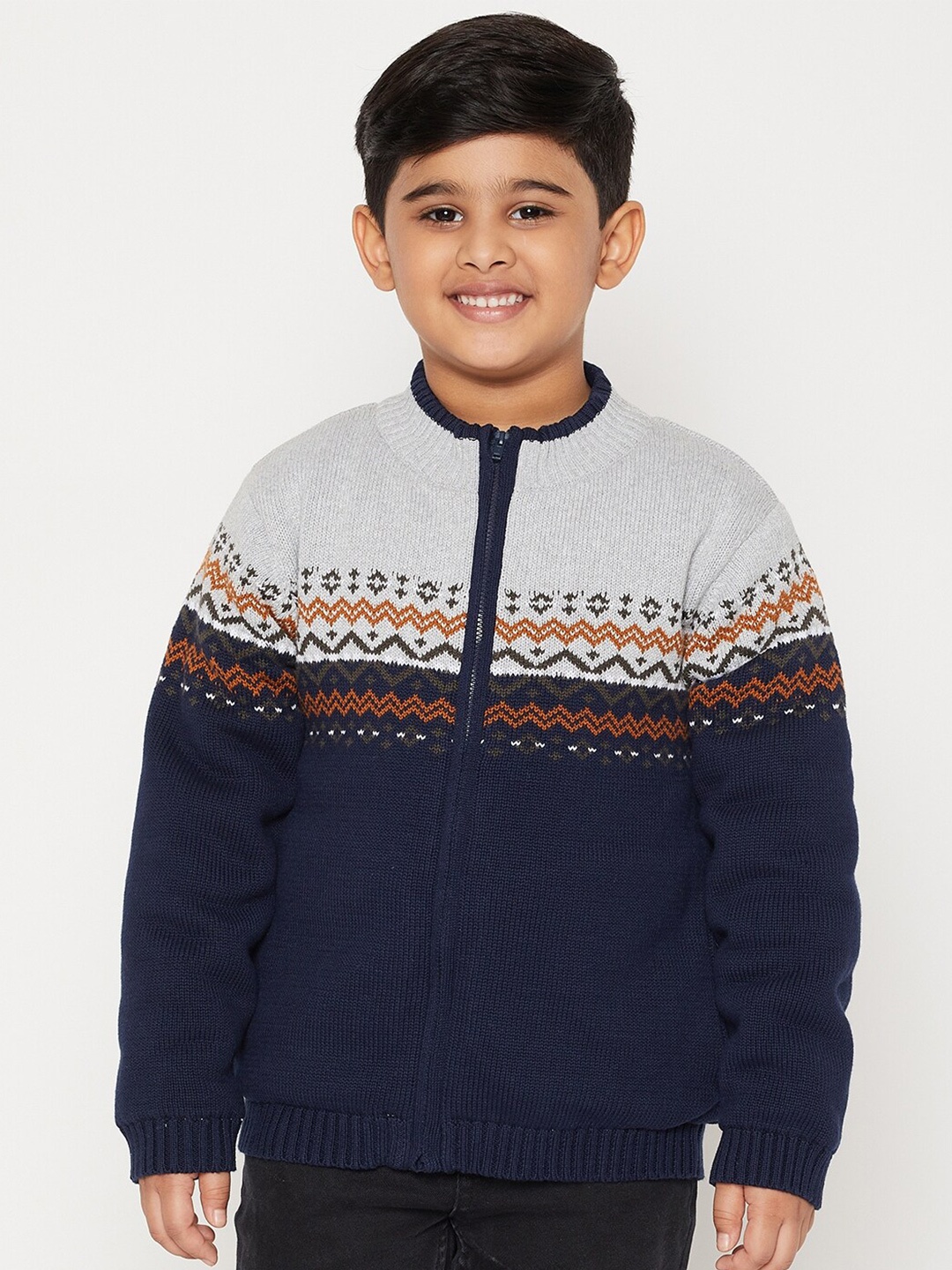 

JWAAQ Boys Navy Blue & Grey Pullover