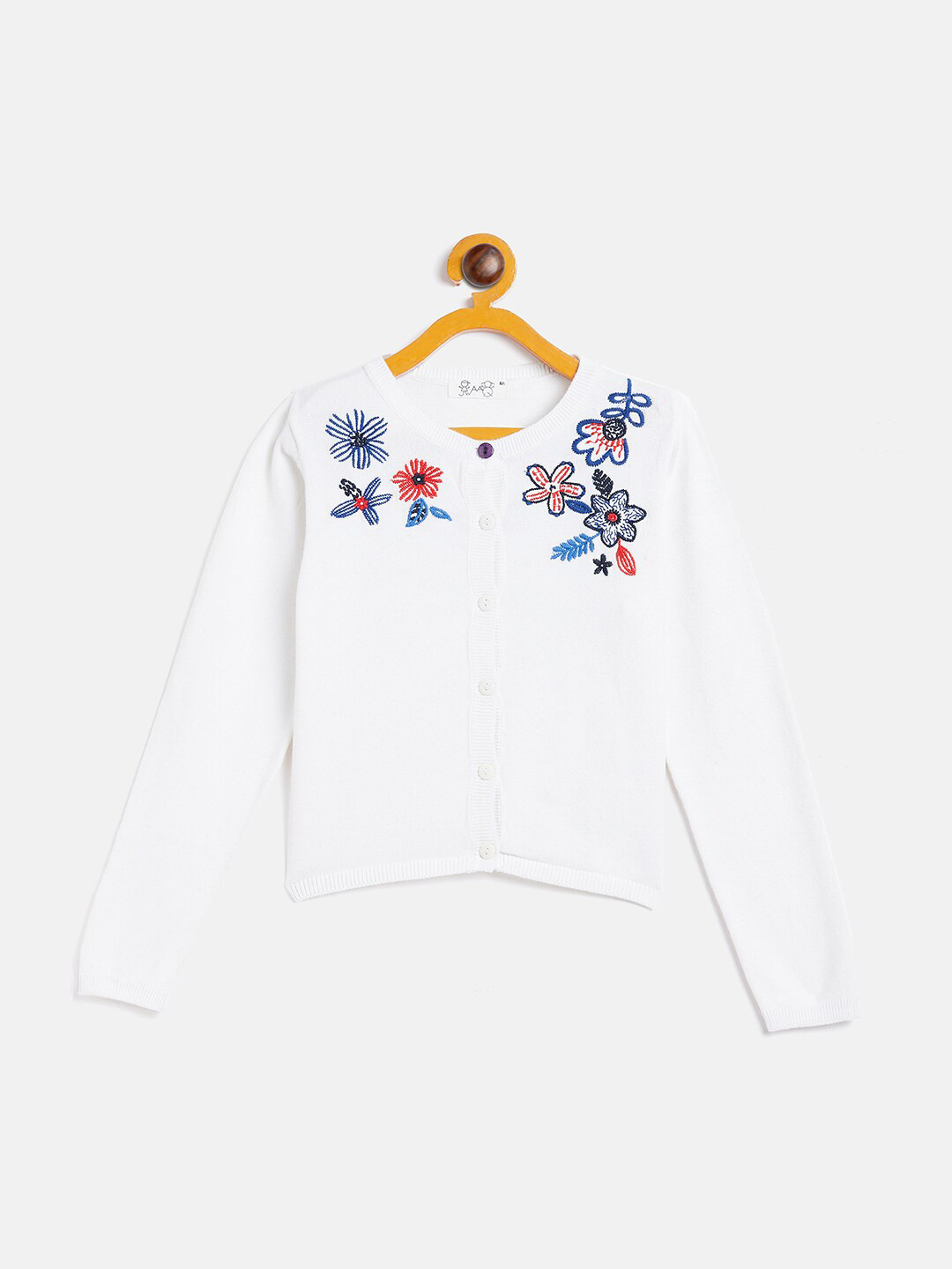 

JWAAQ Kids-Girls White & Blue Fair Isle Winter Sweater
