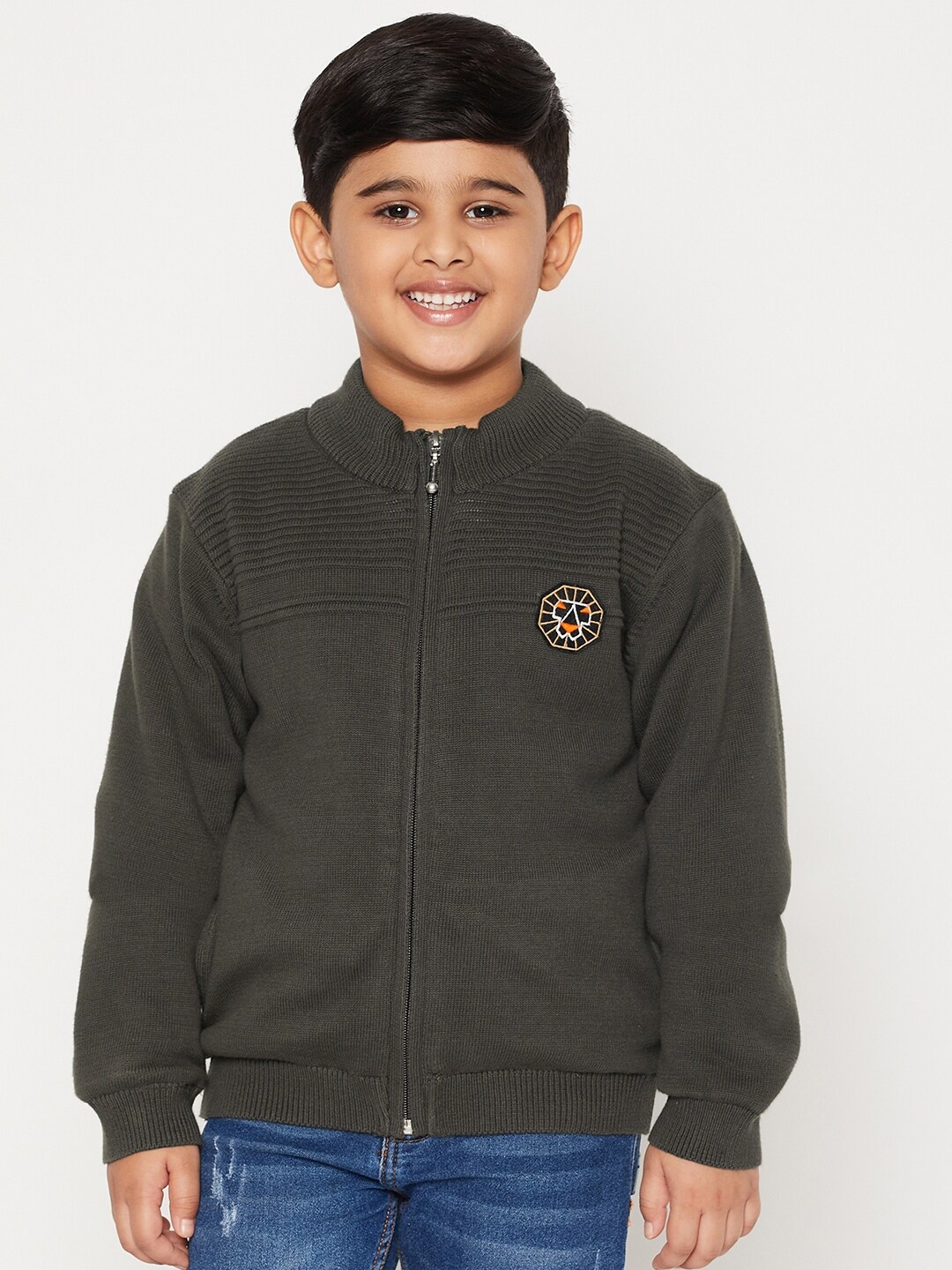 

JWAAQ Boys Olive Green & Black Pullover