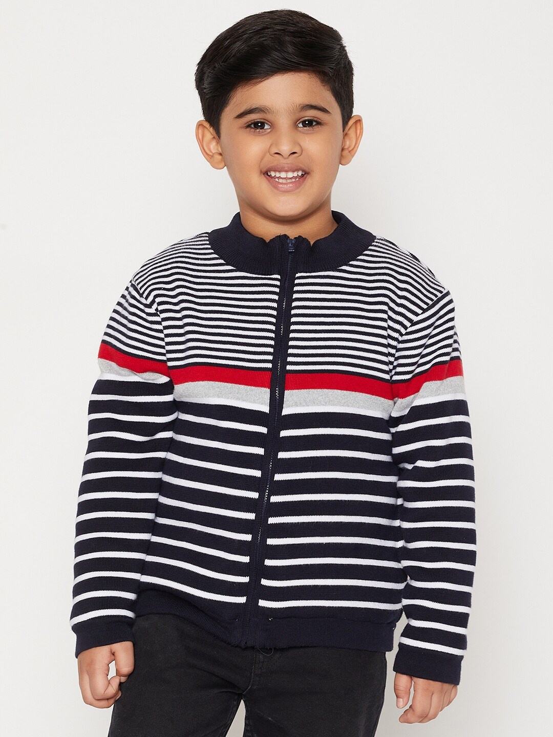 

JWAAQ Boys Black & White Striped Sweater