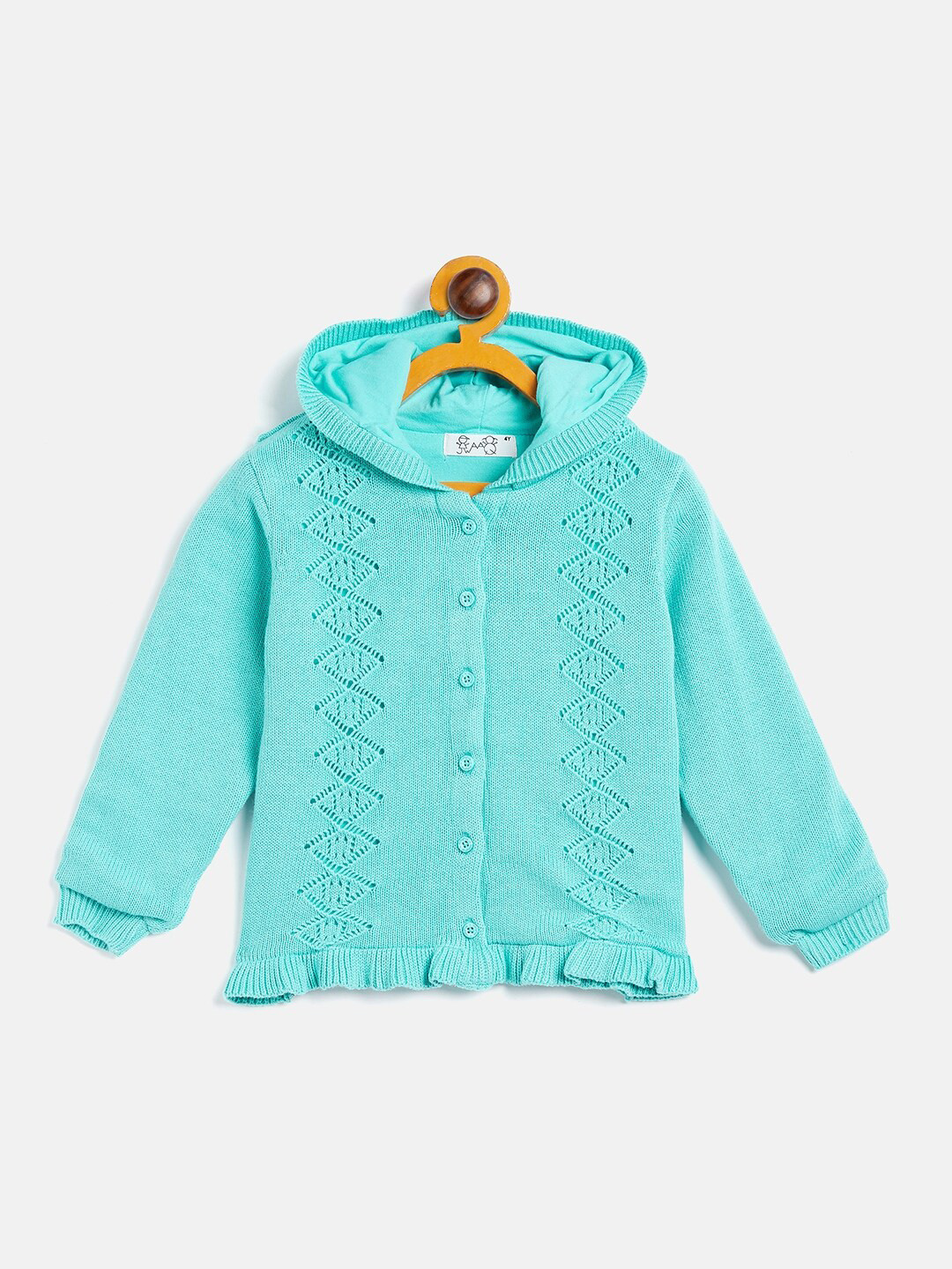 

JWAAQ Girls Teal Cable Knit Pullover