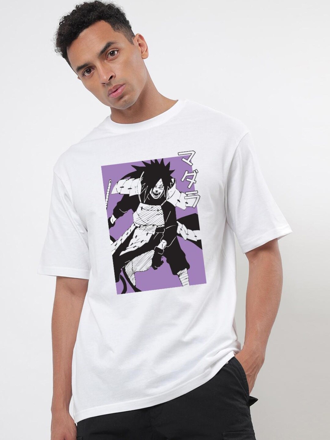 

Bewakoof Men White Printed Oversized T-shirt