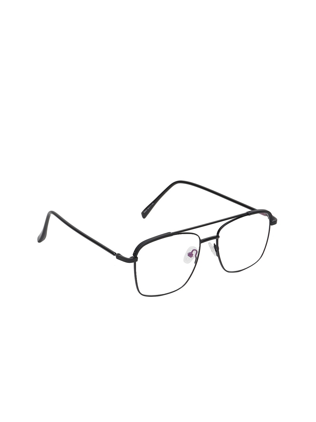 

GARTH Unisex Clear Lens & Black Square Sunglasses with UV Protected Lens