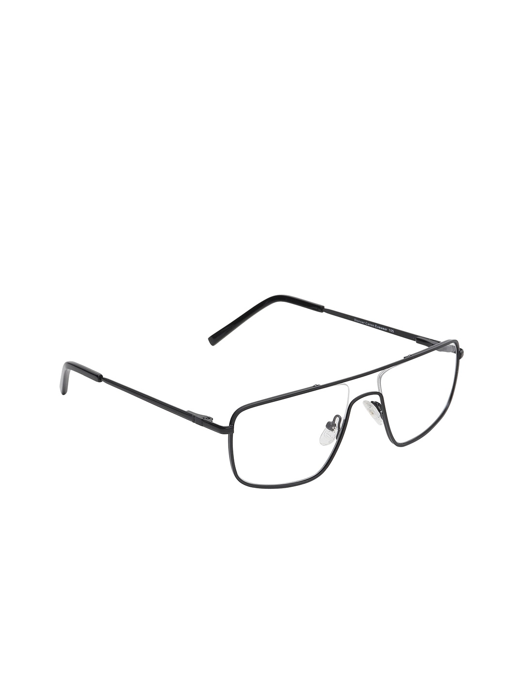 

GARTH Unisex Clear Lens & Black Square Sunglasses with UV Protected Lens