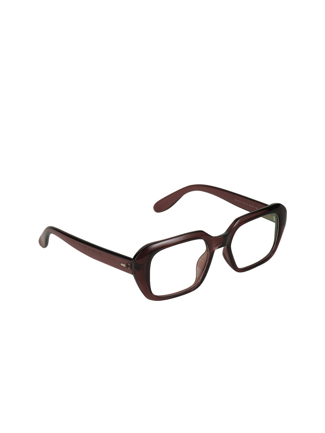 

GARTH Unisex Clear Lens & Brown Rectangle Sunglasses with UV Protected Lens