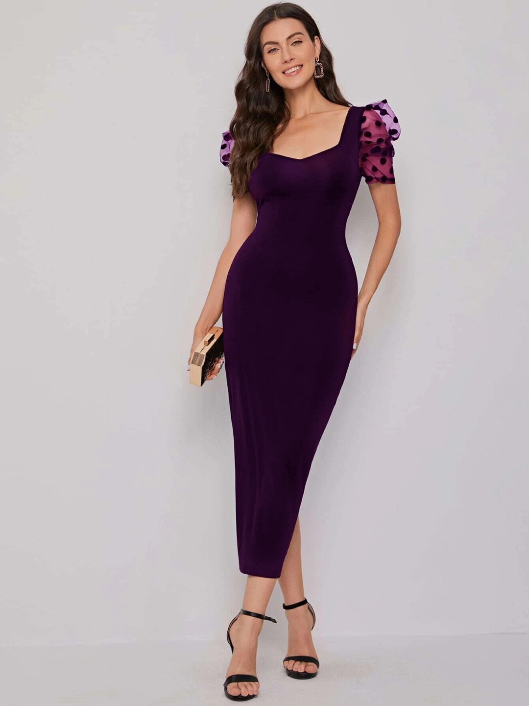 

SHEETAL Associates Women Purple Sheath Maxi Dress