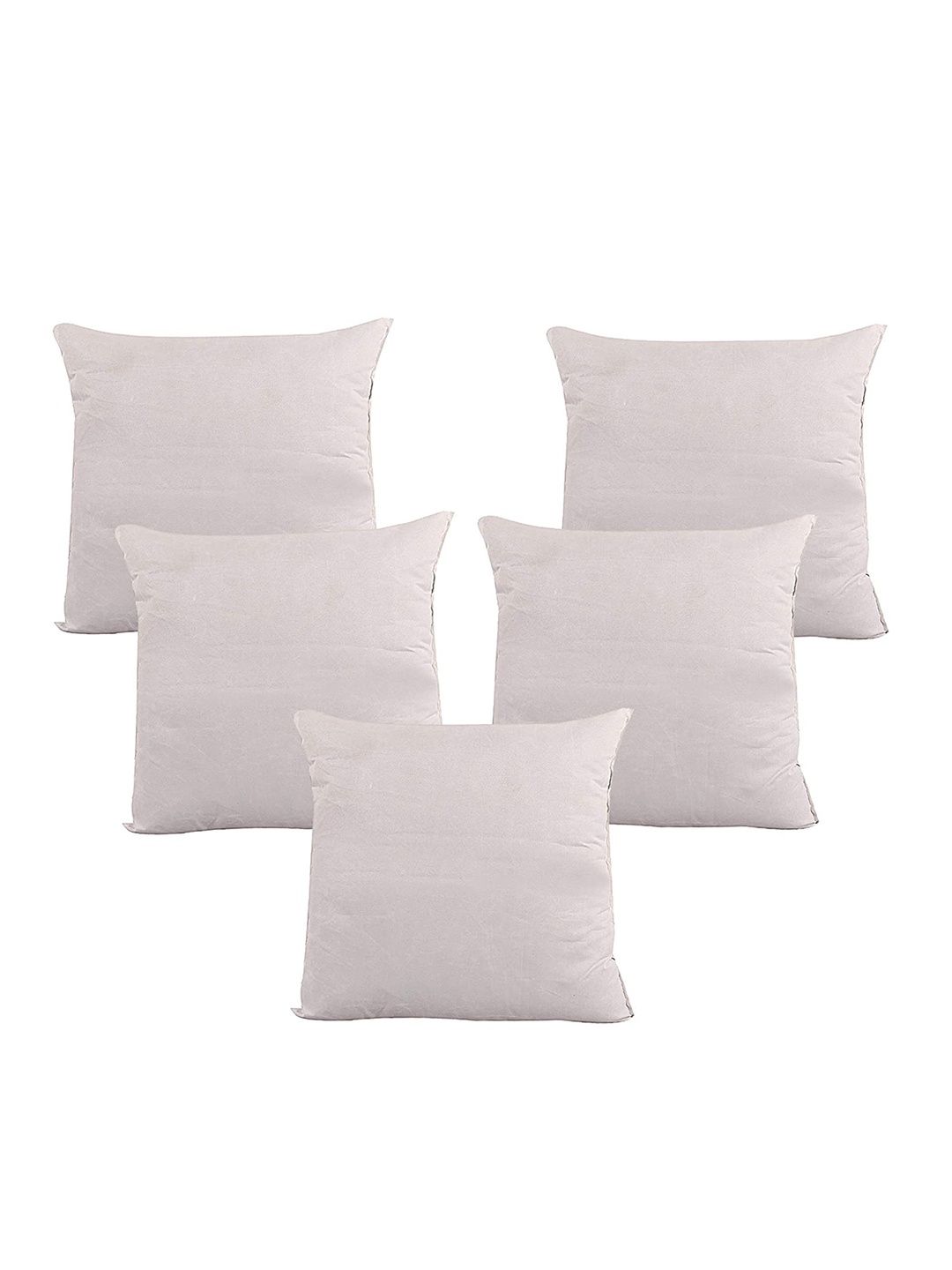 

Pum Pum Set Of 5 White Solid Square Cushion Fillers