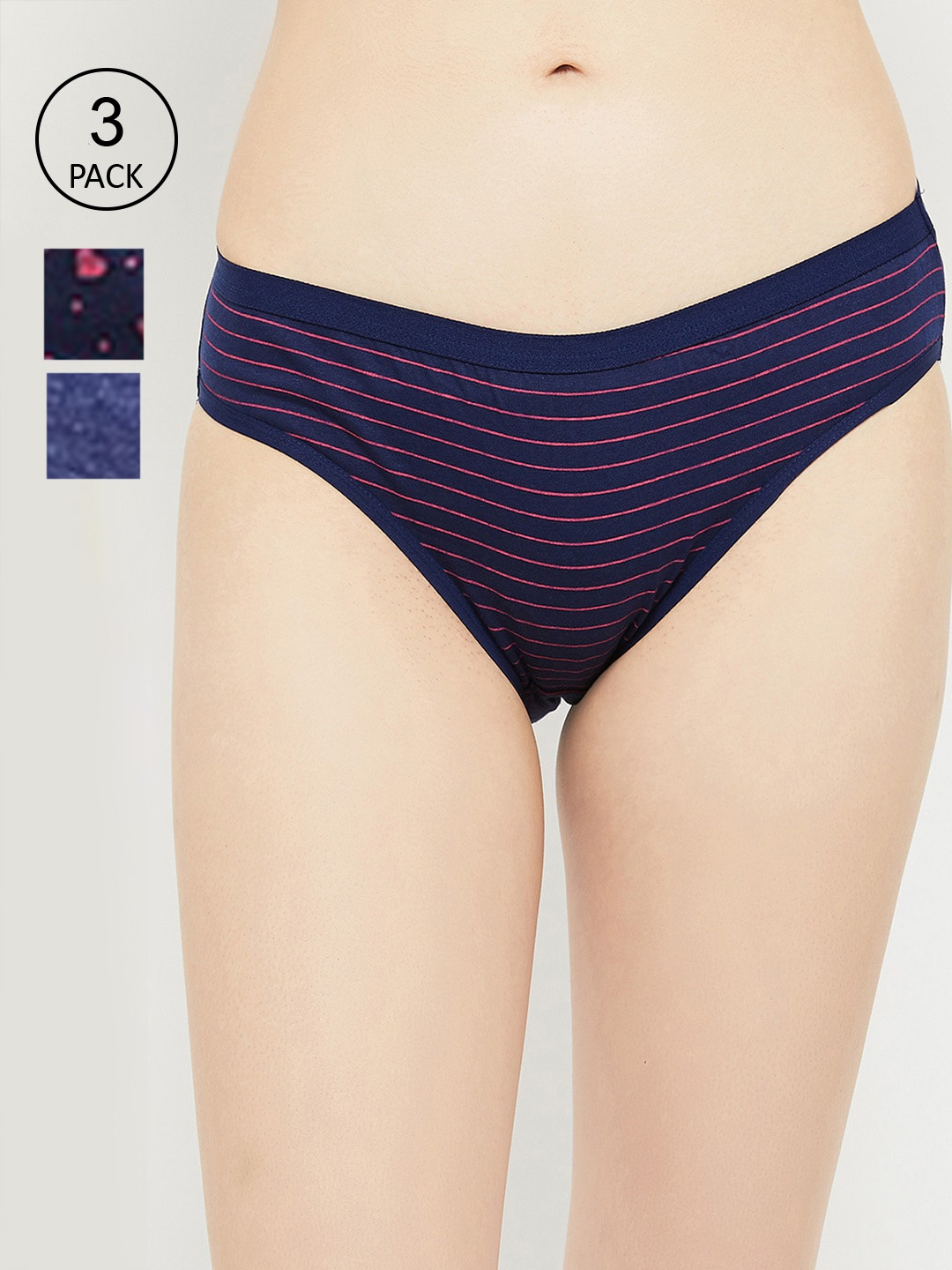 

Max Women Pack of 3 Hipster Briefs, Blue