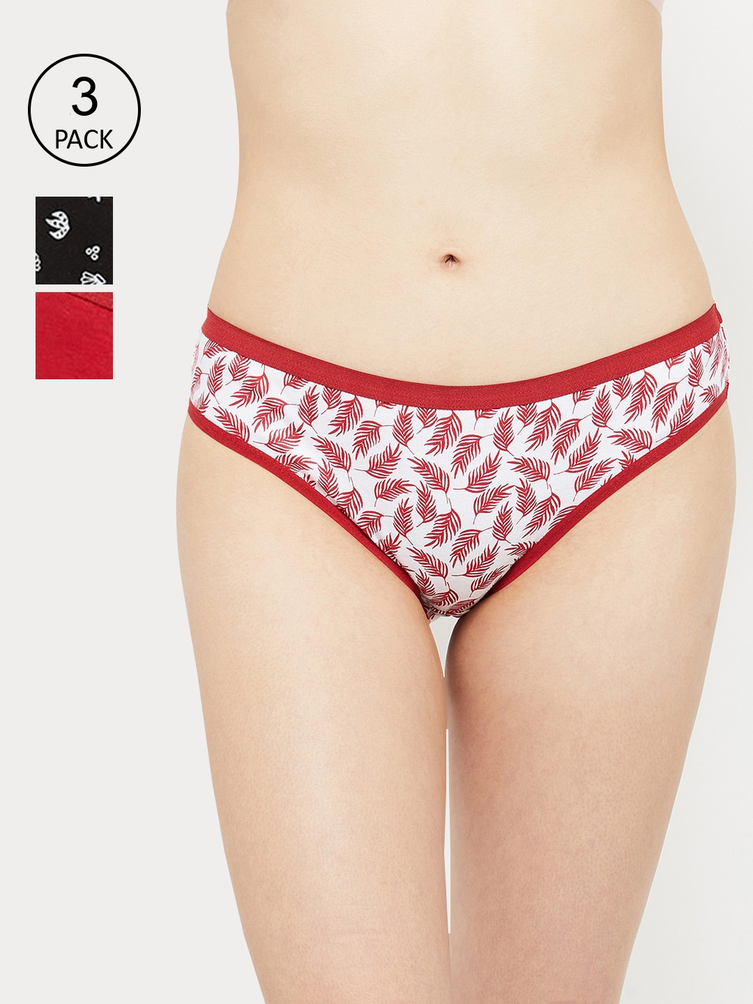 

Max Women Pack of 3 Hipster Briefs, Red