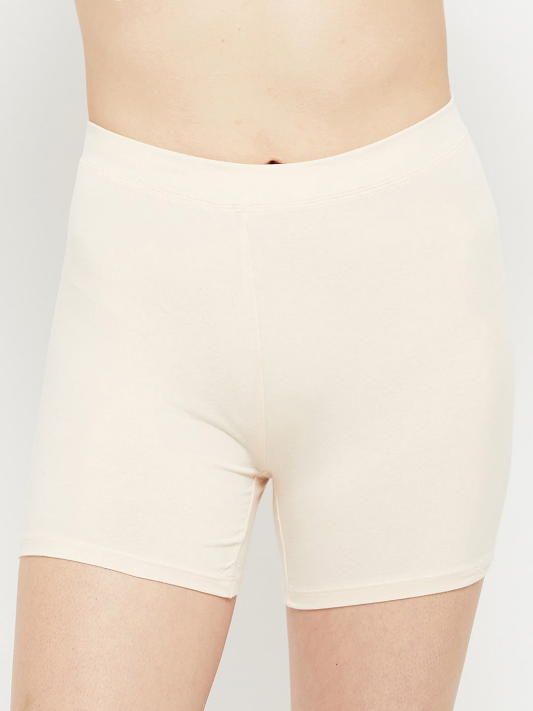 

max Women Cream Solid Boyshort PA22CBS01SKIN