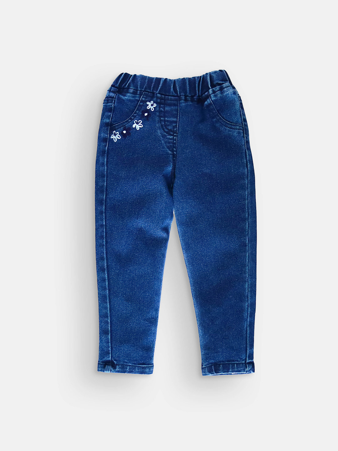 

Little Carrot Girls Blue Slim-Fit Denim Jegging