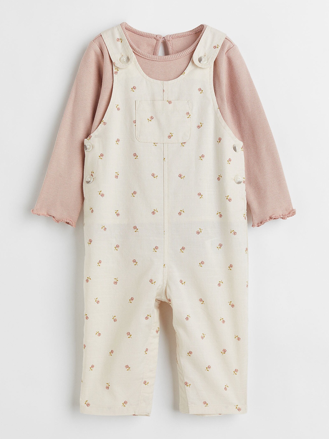 

H&M Girls White 2 Piece Cotton Set