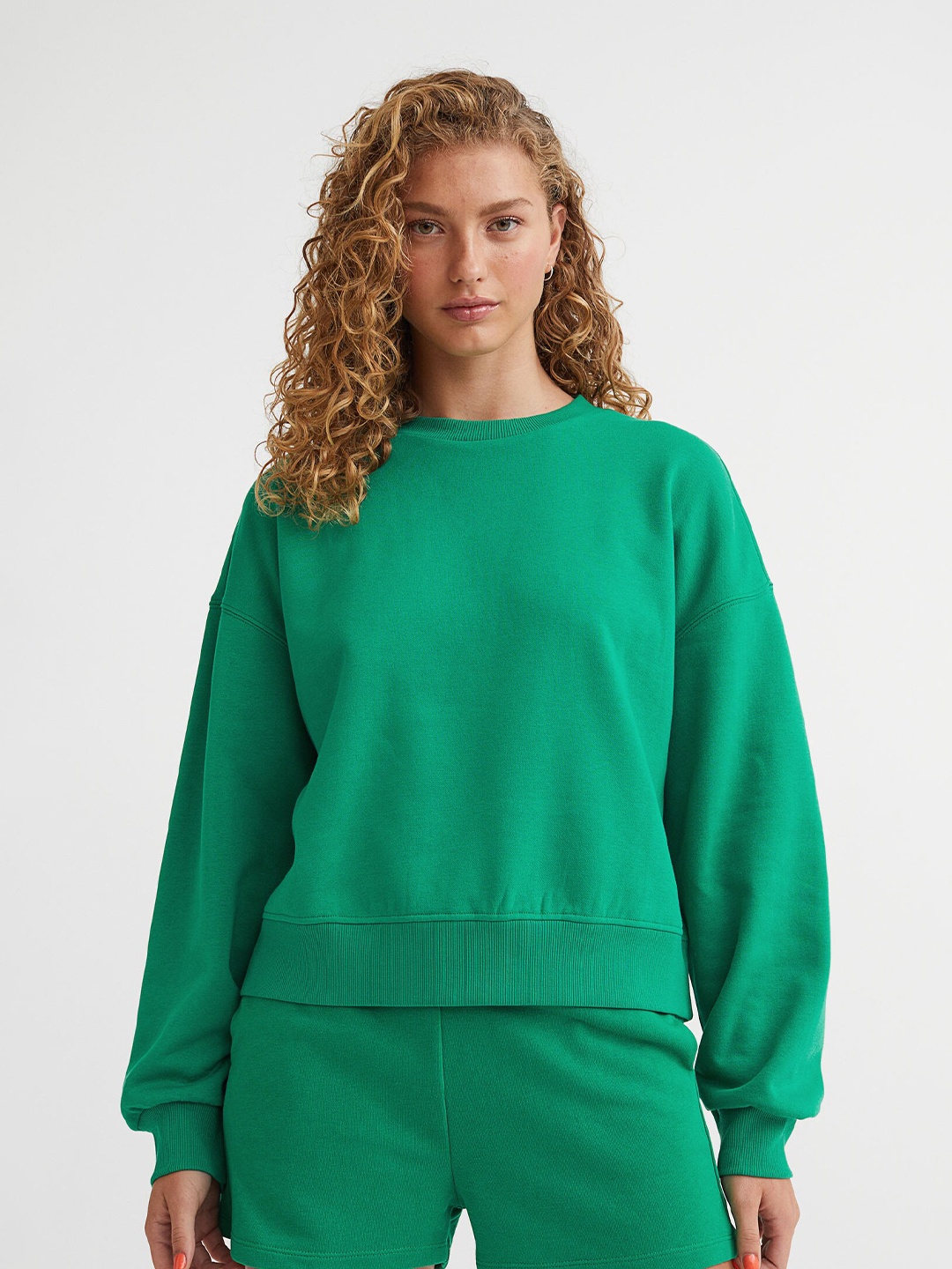 

H&M Women Green Sweatshirt