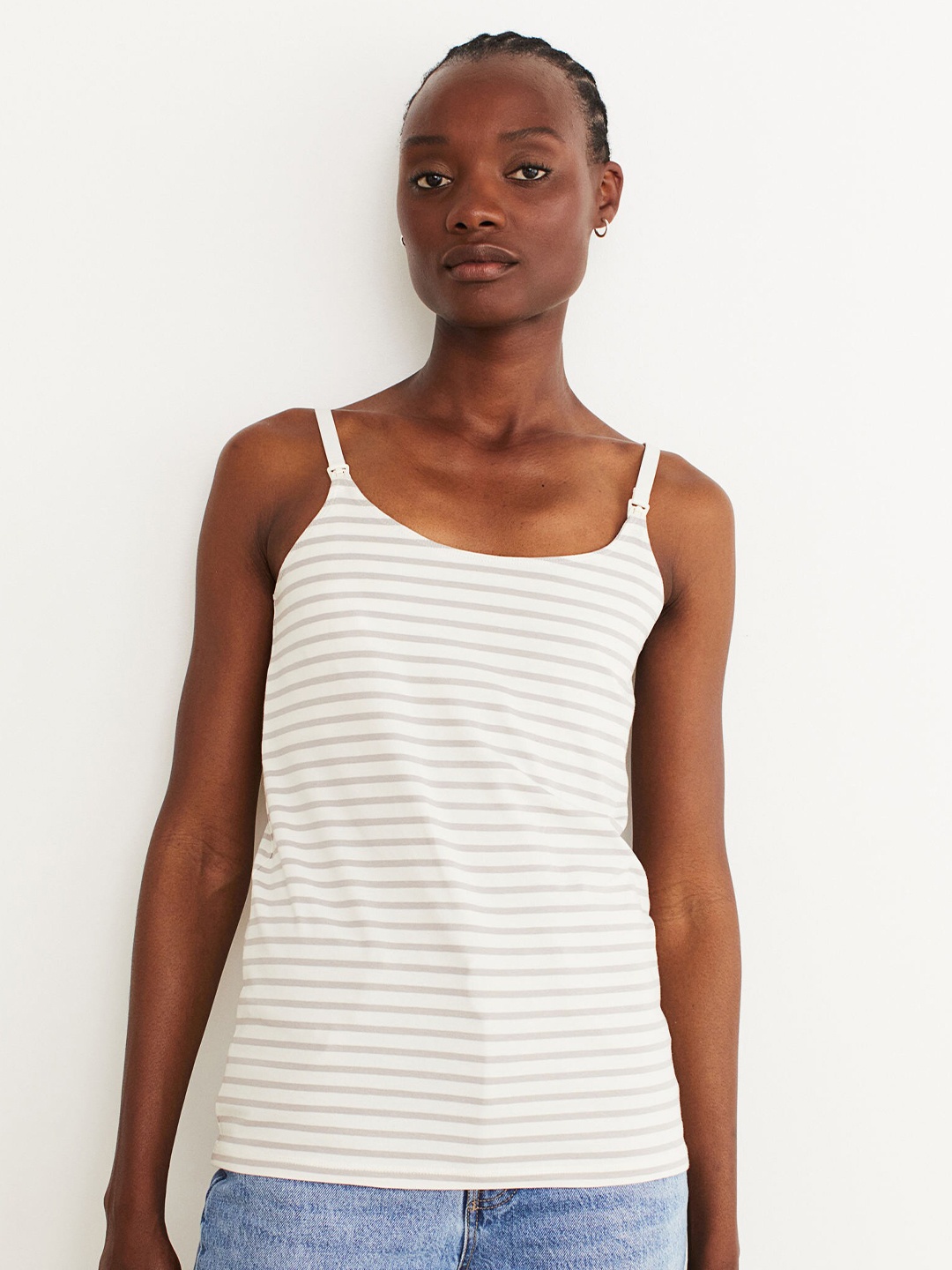 

H&M MAMA White 2-Pack Nursing Tops