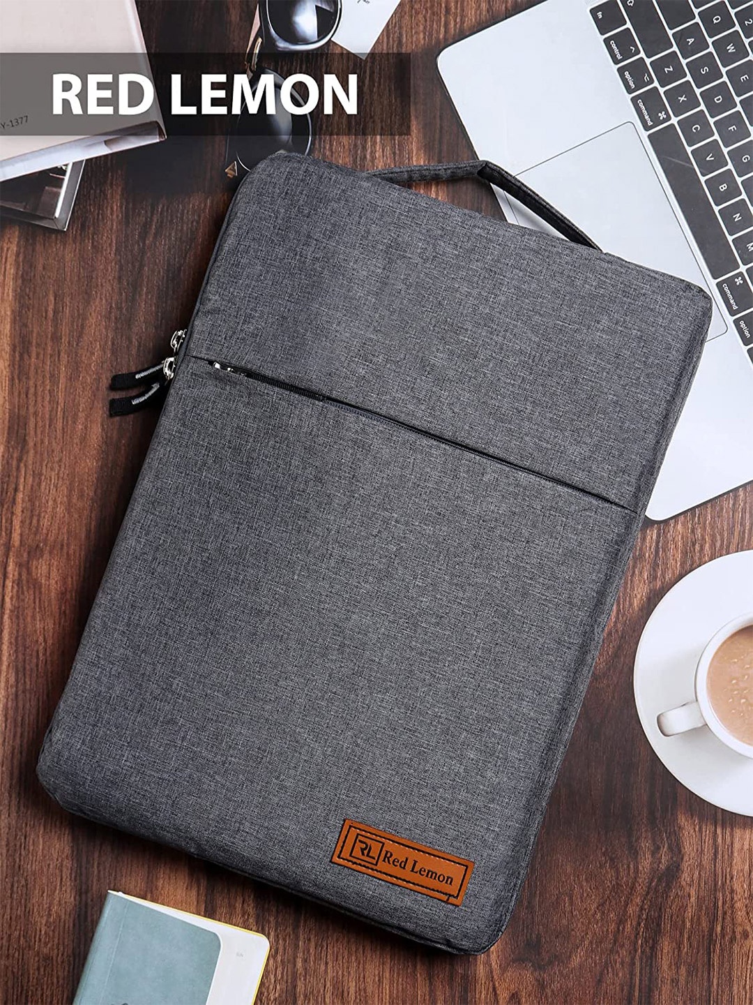 

Red Lemon Unisex Grey Laptop Bag
