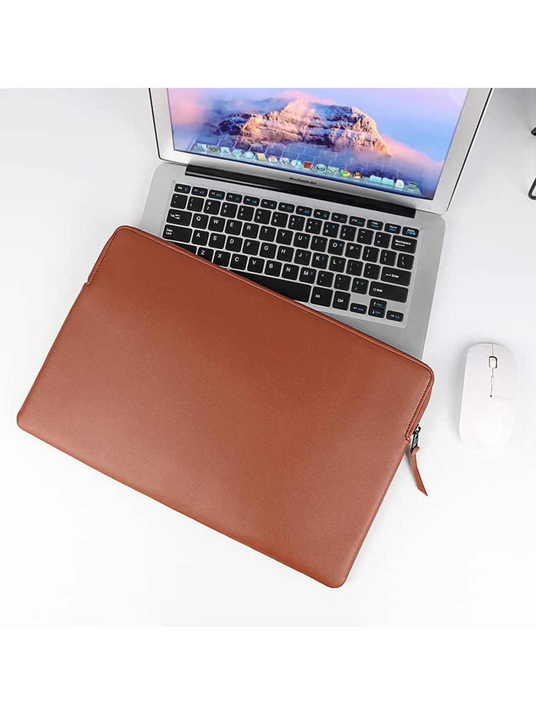 

Red Lemon Unisex Brown Laptop Bag