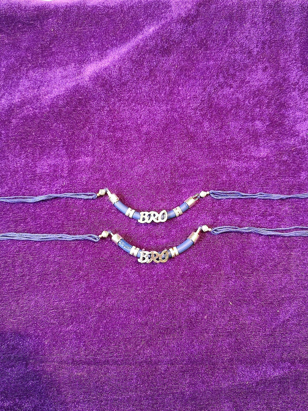 

CRAYTON Men Set Of 2 Blue & Gold-Toned Bro Detail Rakhi