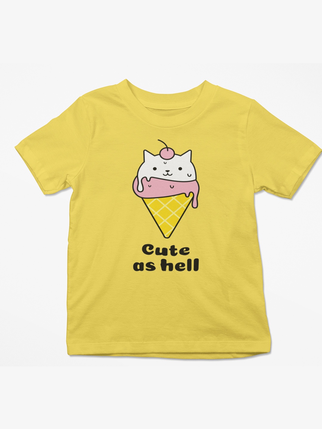

MA Baby Kids Yellow Printed Pure Cotton T-shirt