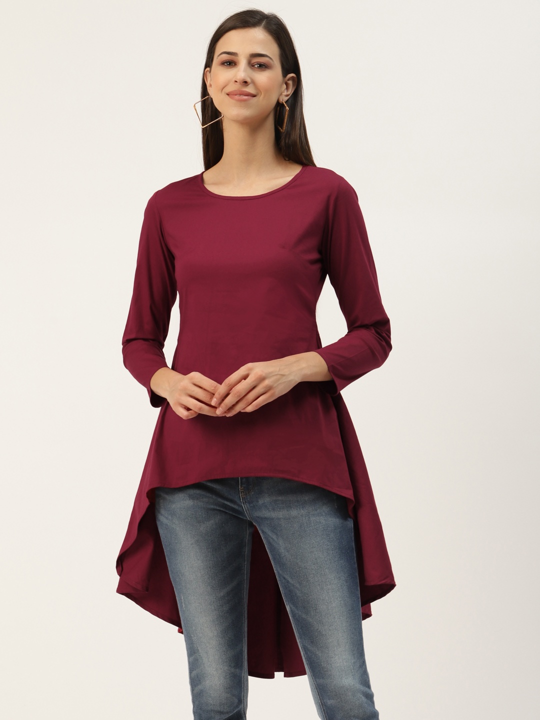 

BRINNS Maroon High-Low Top