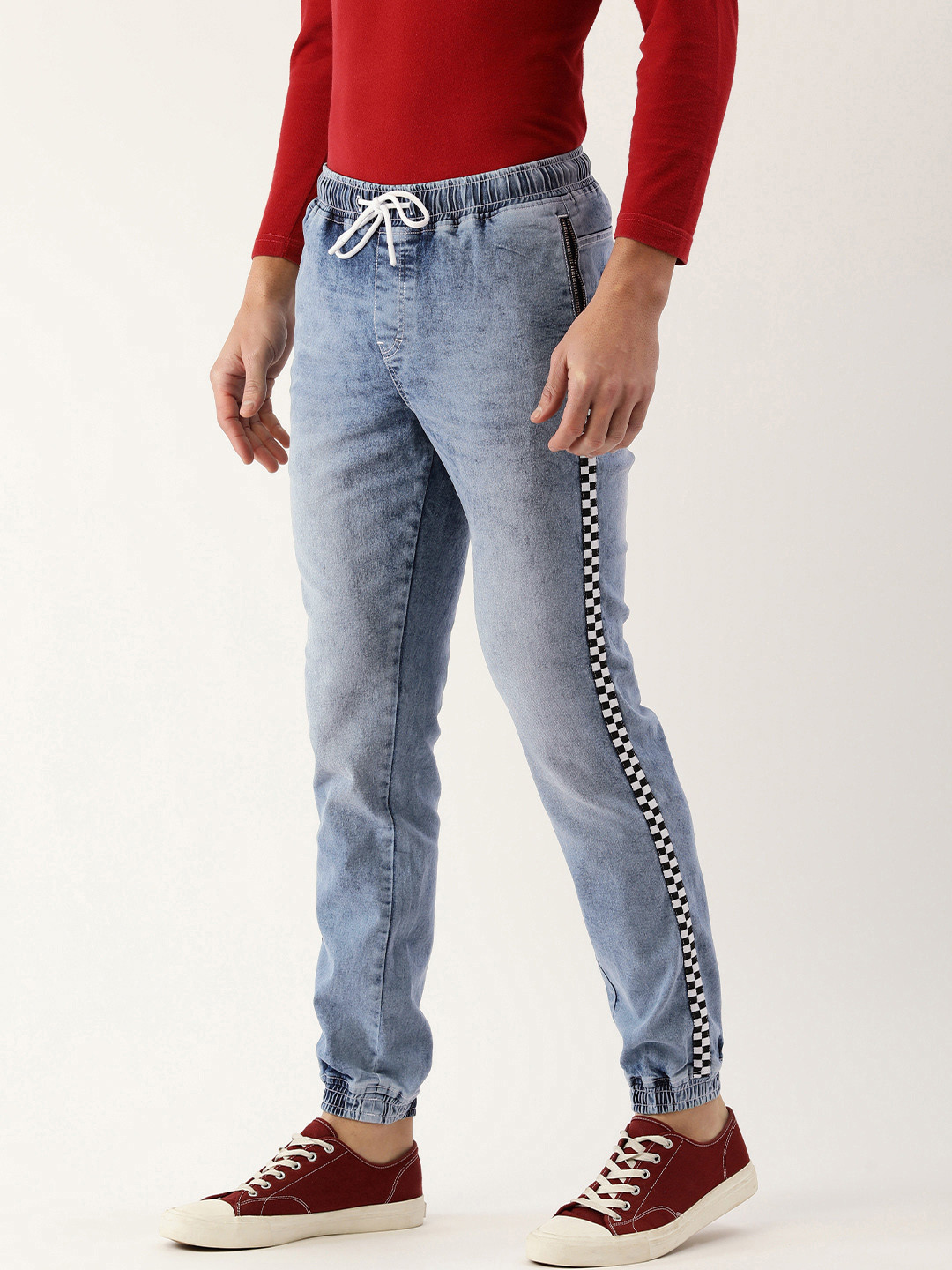 

IVOC Men Blue Slim Fit Light Fade Stretchable Jogger Jeans
