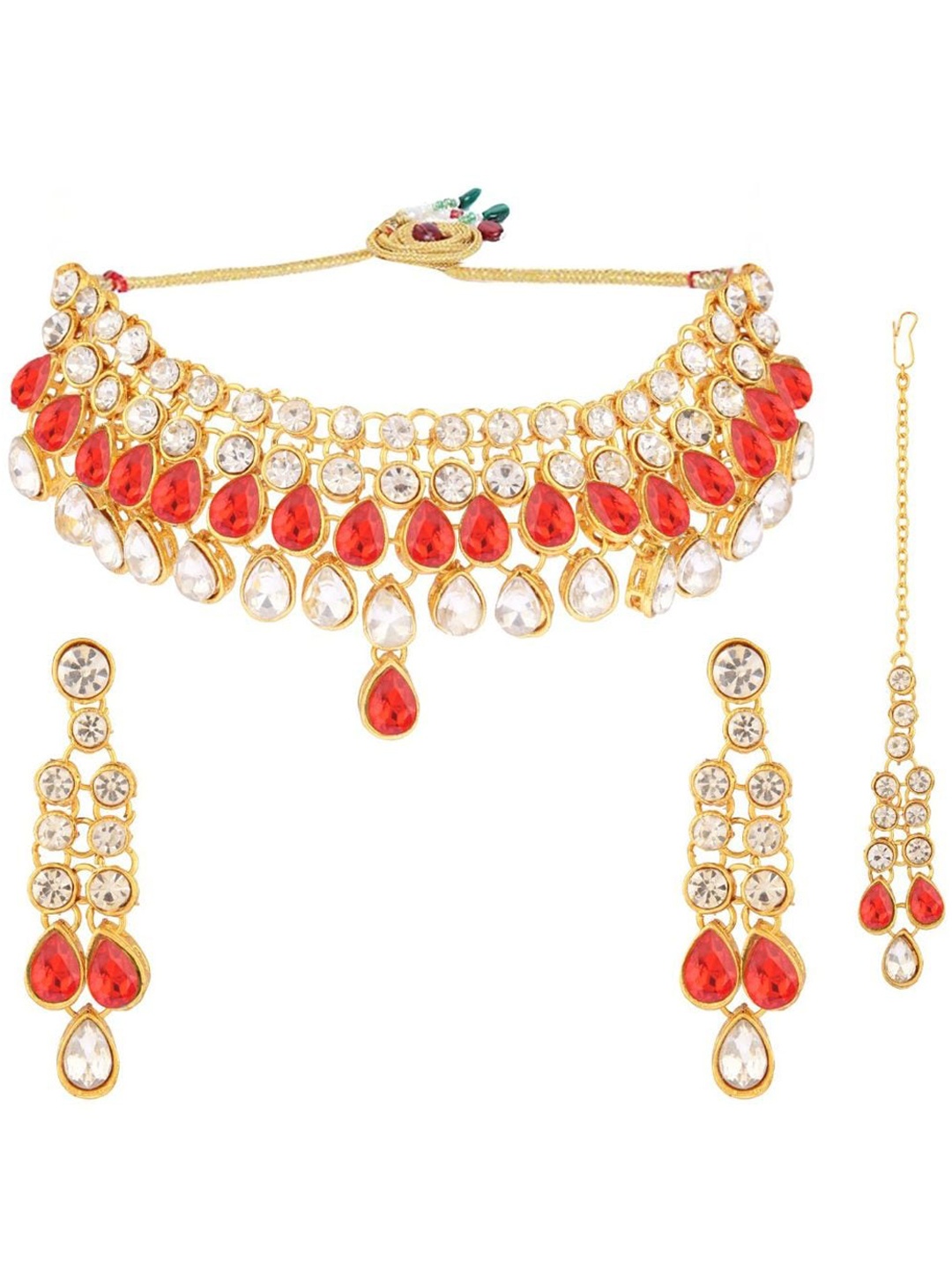 

Efulgenz Women Red Jewellery Set