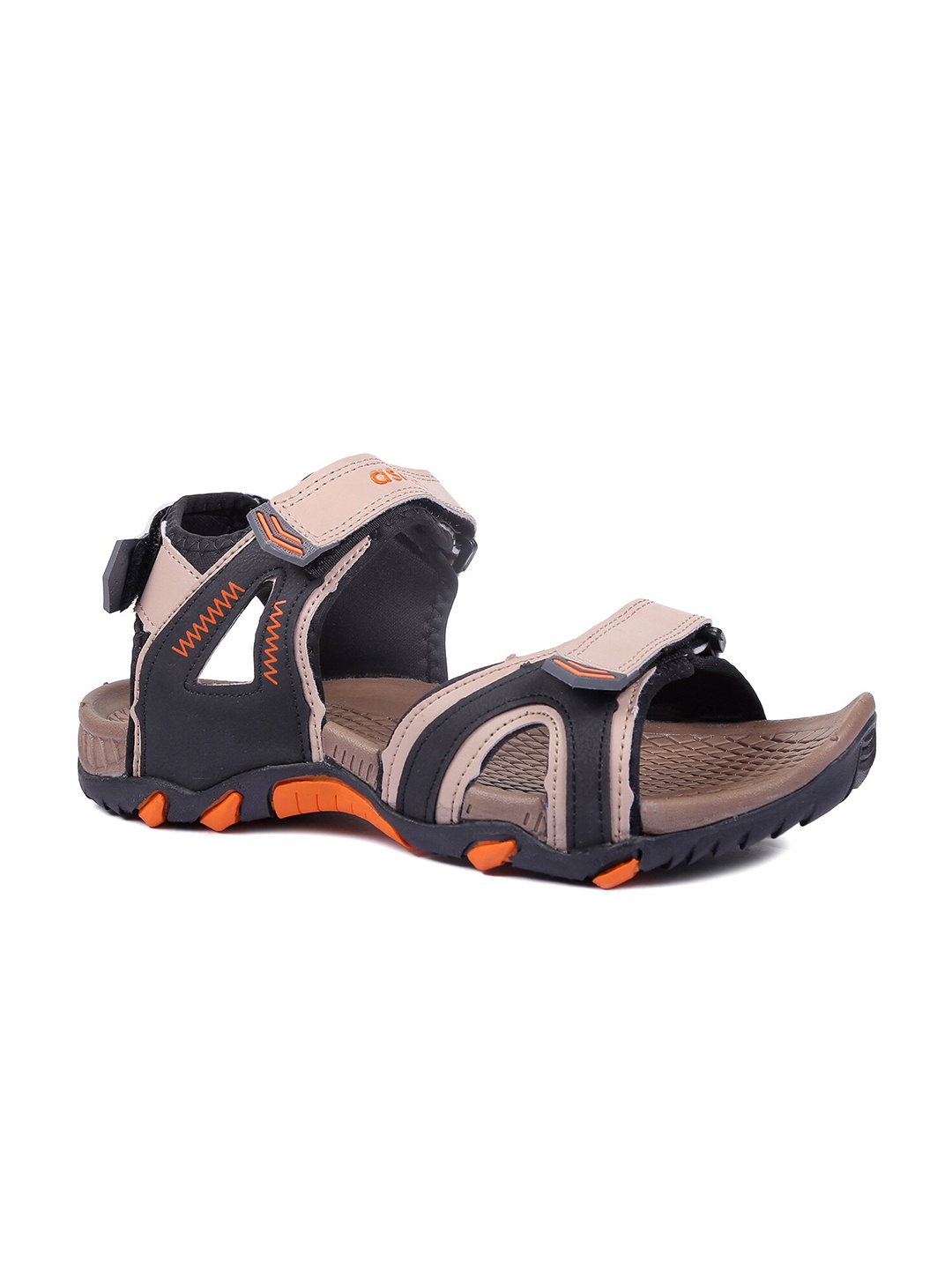 

ASIAN Men Beige & Black Solid Prestige-54 Sports Sandals