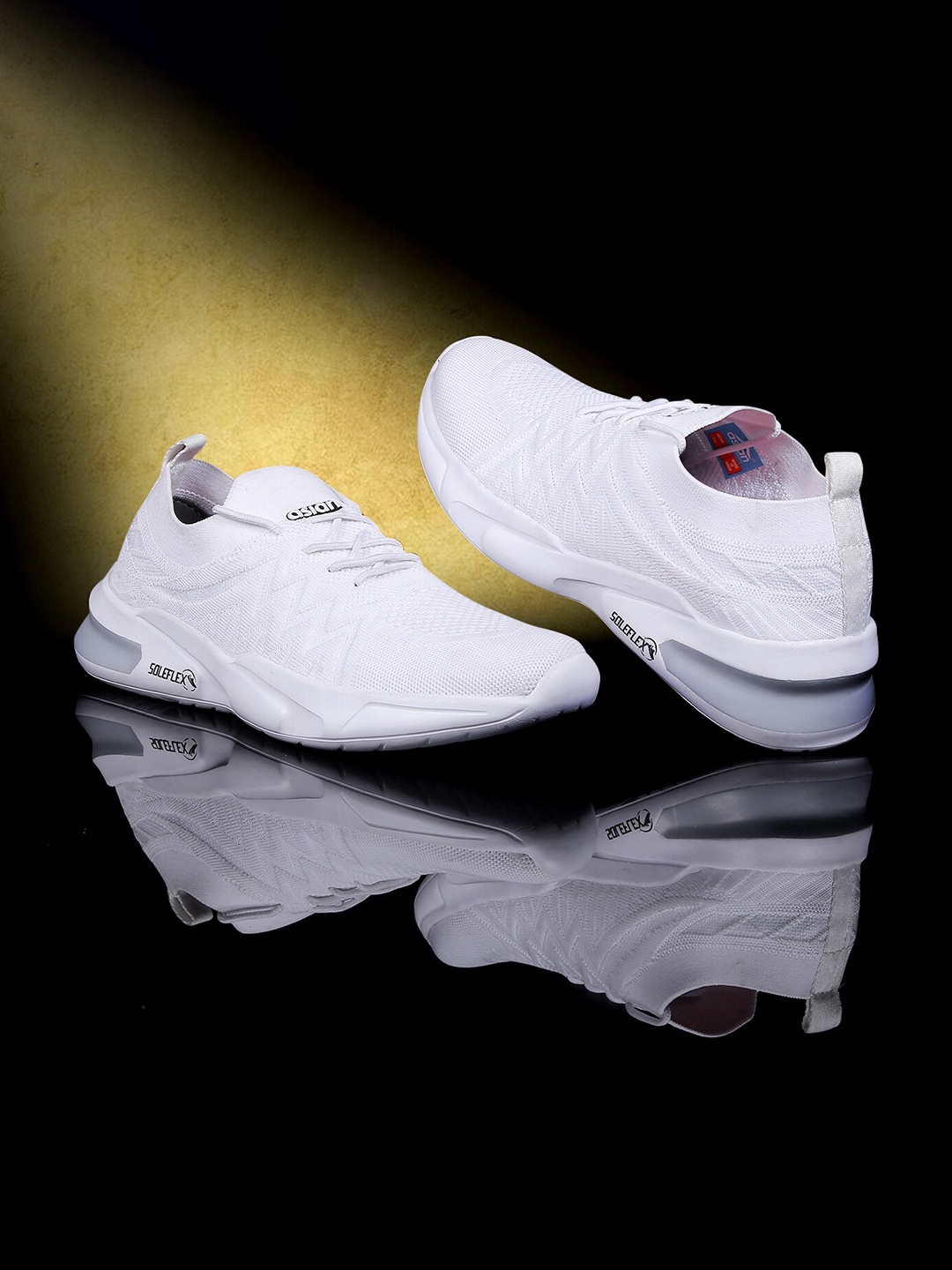 

ASIAN Men White Mesh Running Non-Marking Shoes