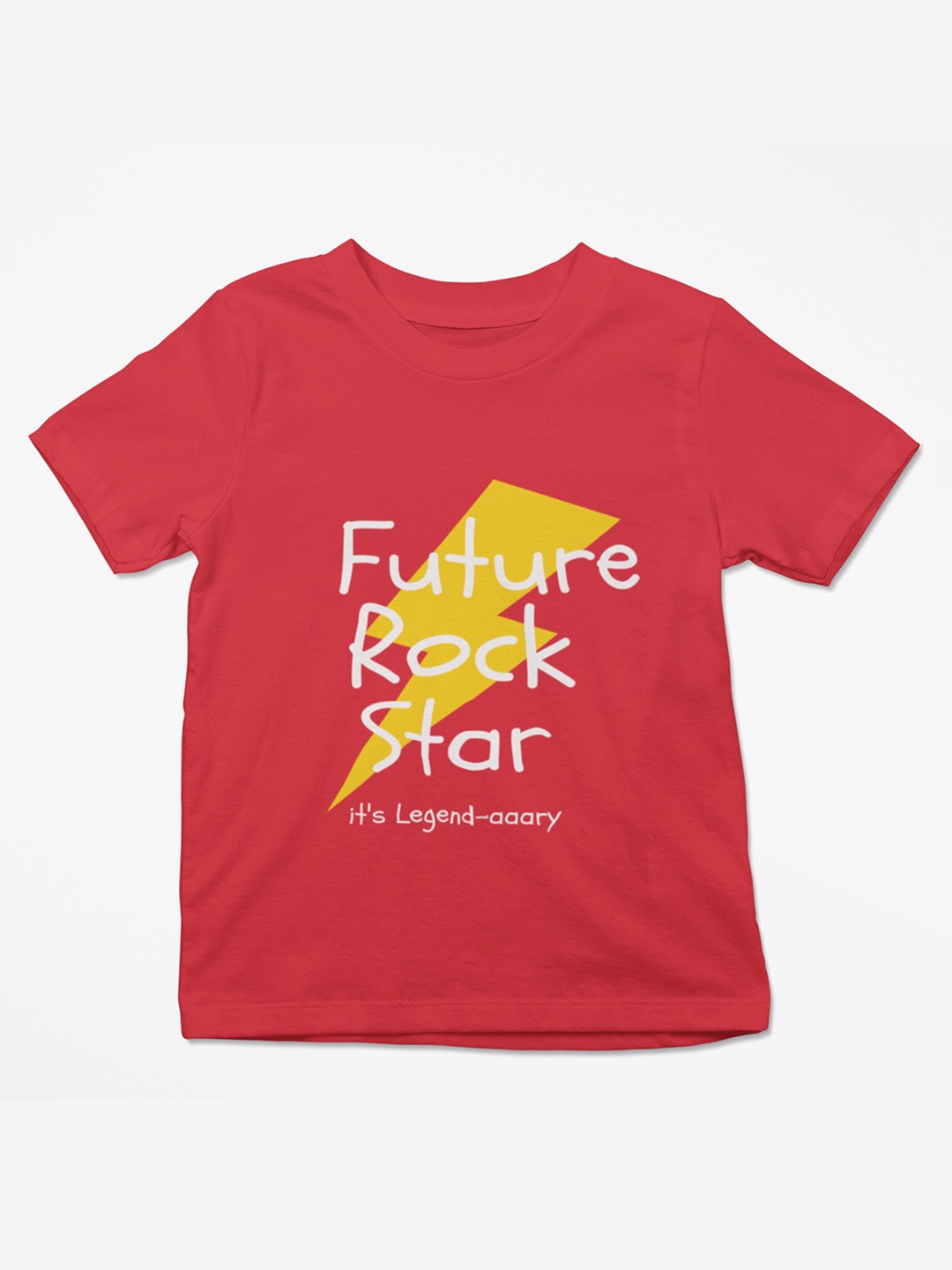 

MA Baby Kids Red Typography Printed Pure Cotton T-shirt