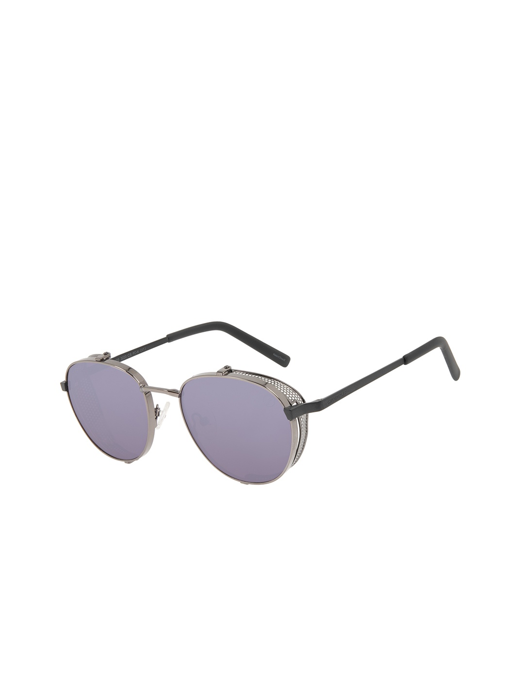 

Chilli Beans Unisex Grey Lens & Black Round Sunglasses with UV Protected Lens