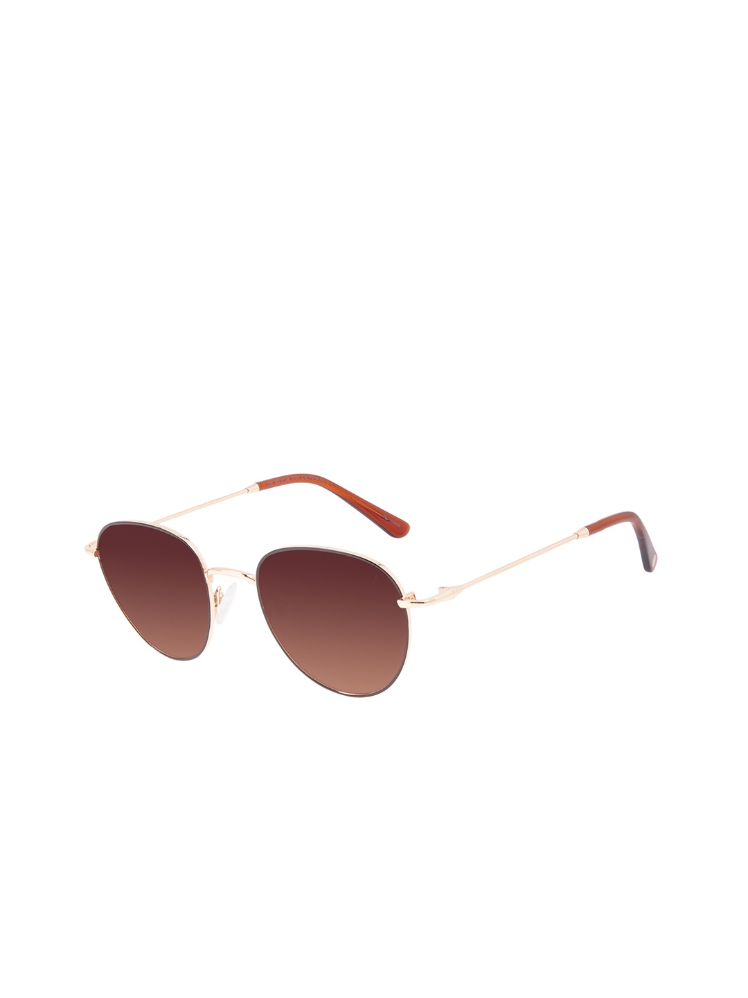 

Chilli Beans Women Brown Lens & Gold-Toned Round Sunglasses with UV Protected Lens, Bronze