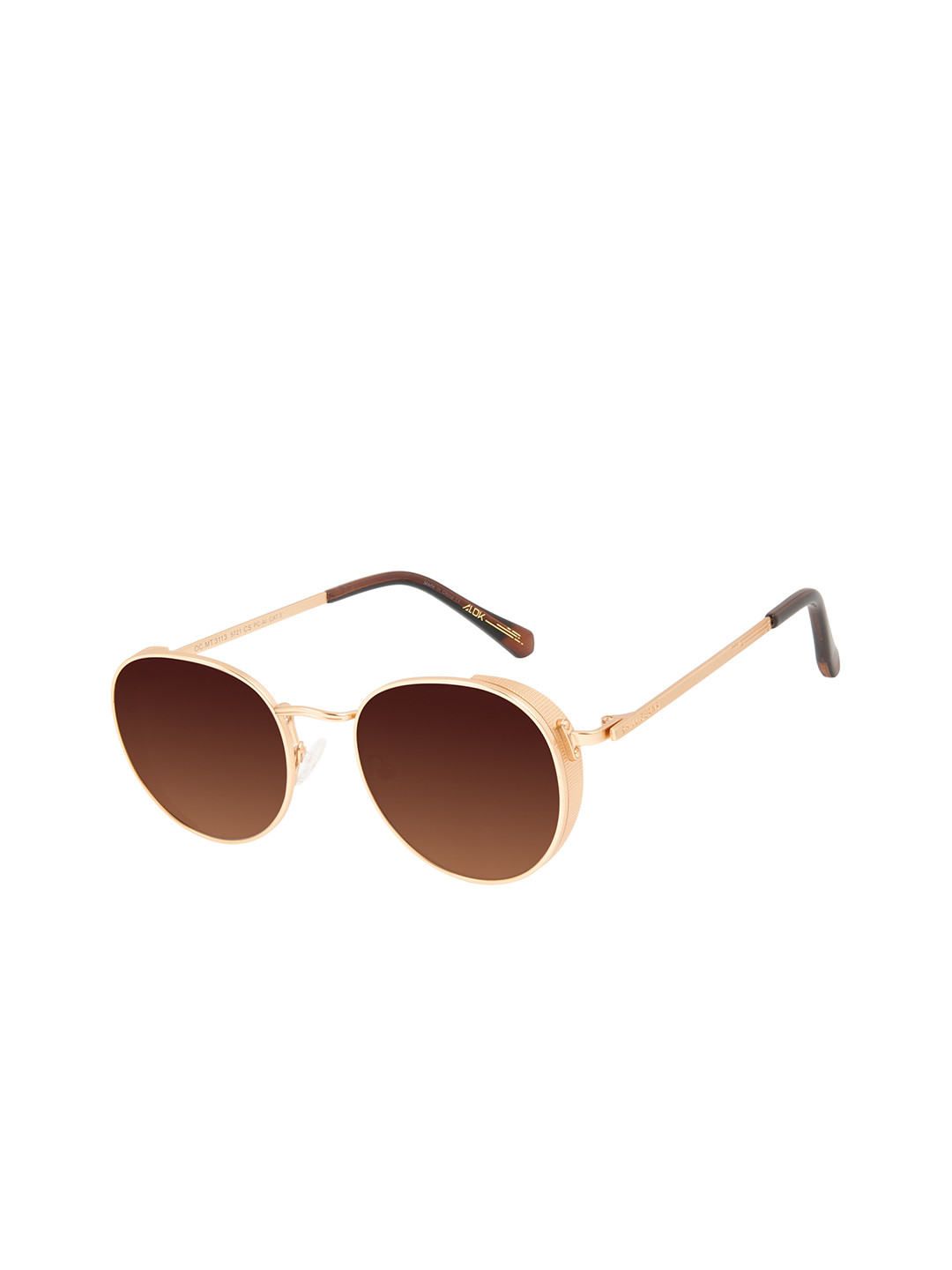 

Chilli Beans Unisex Bronze Lens & Gold-Toned Round Sunglasses with UV Protected Lens OCMT31135721