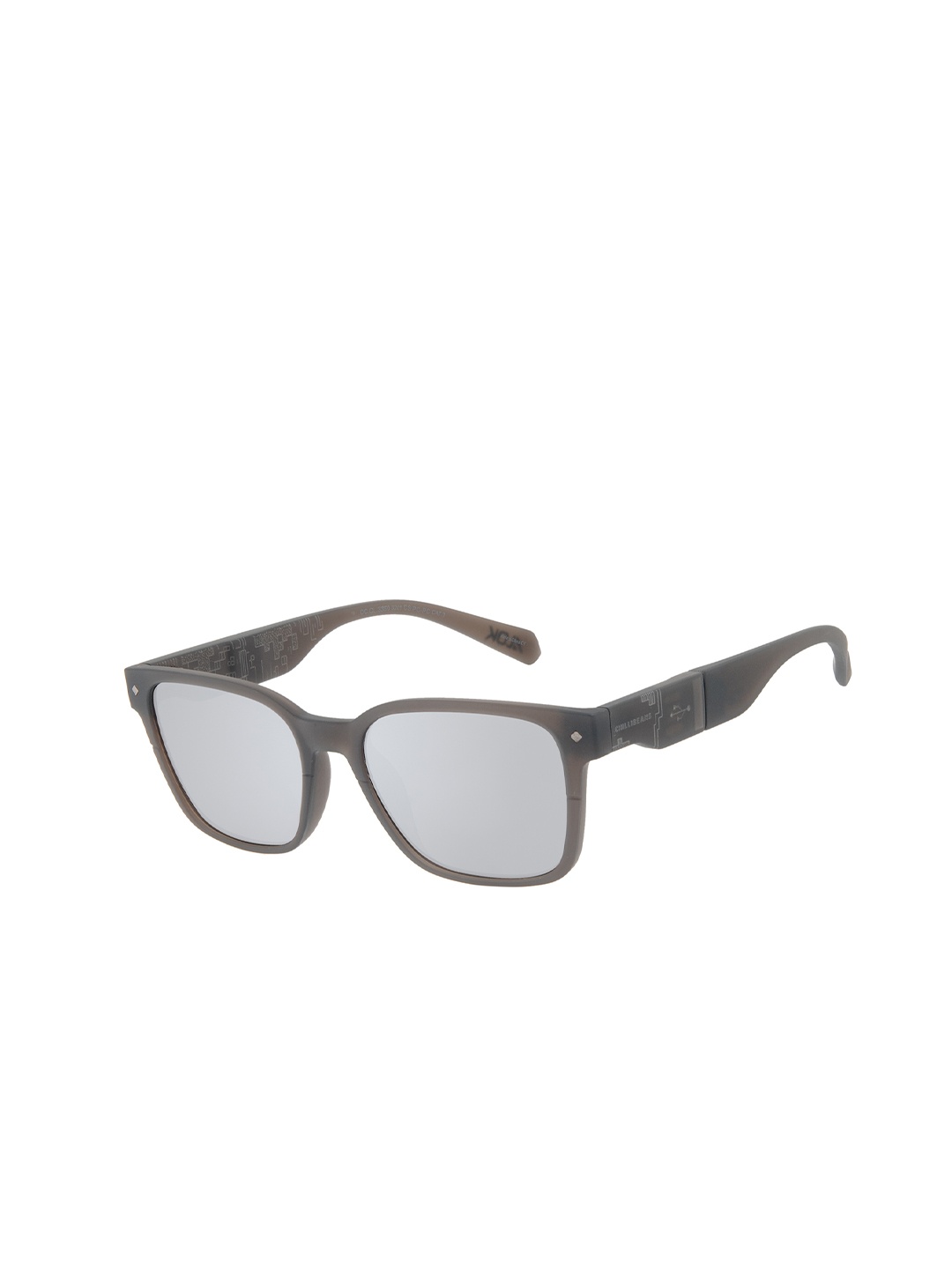 

Chilli Beans Men Grey Lens & Brown Square Sunglasses with UV Protected Lens