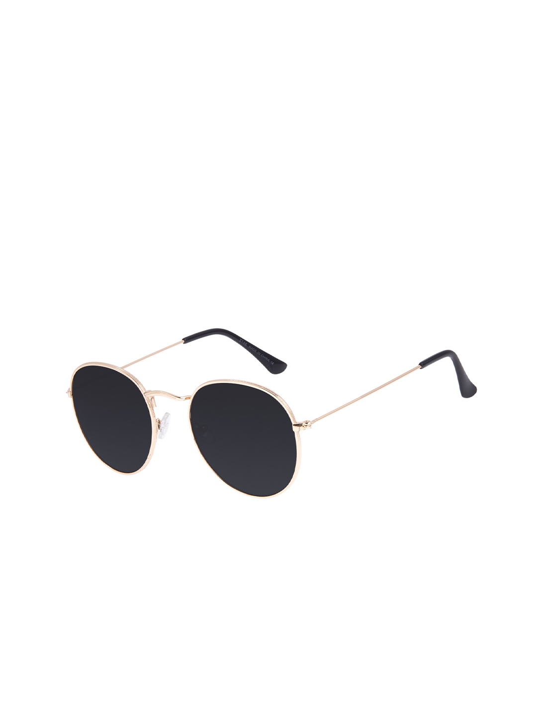 

Chilli Beans Unisex Black Lens & Gold-Toned Round Sunglasses with UV Protected Lens