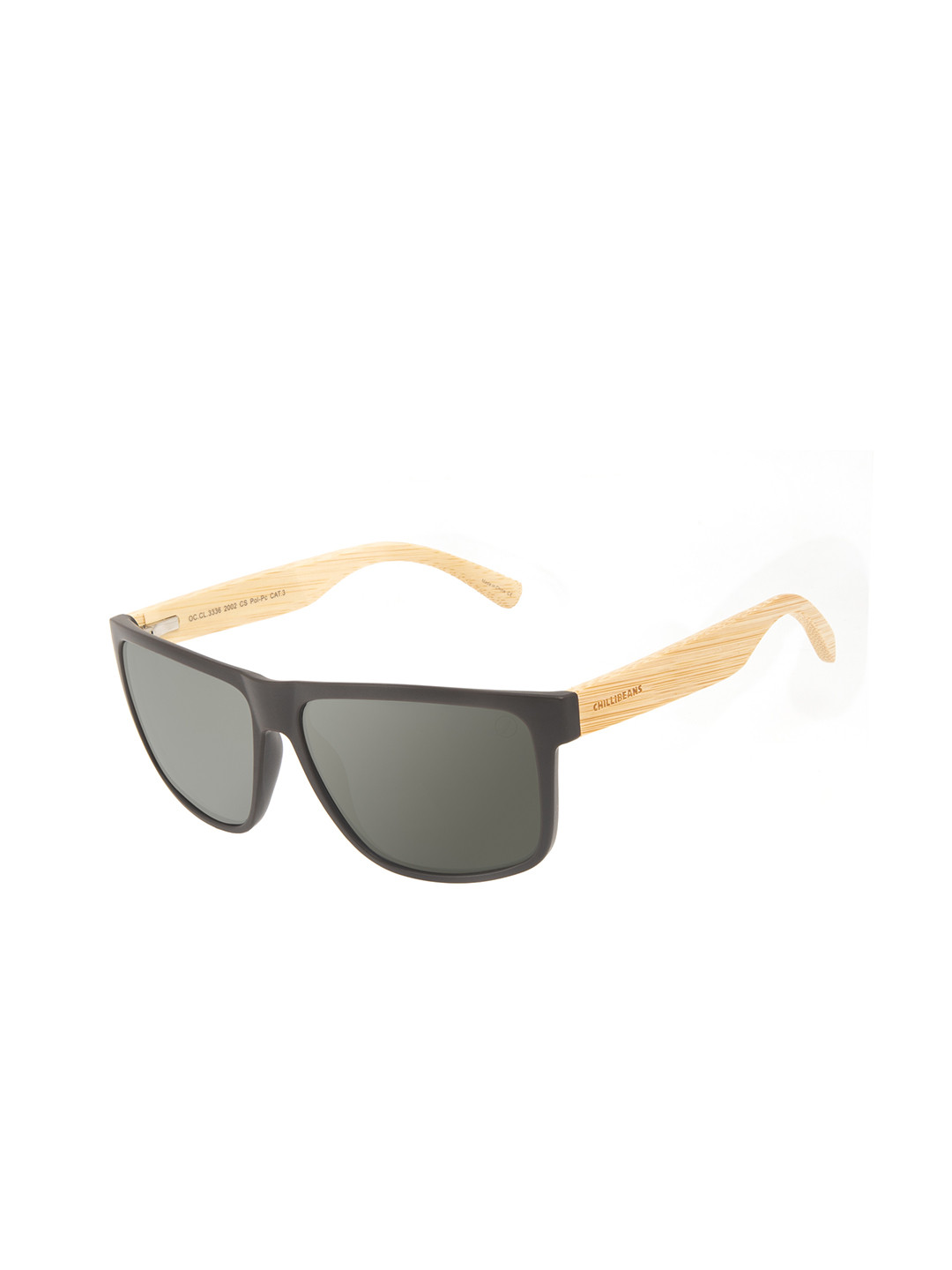 

Chilli Beans Men Grey Lens & Black Square Sunglasses with UV Protected Lens