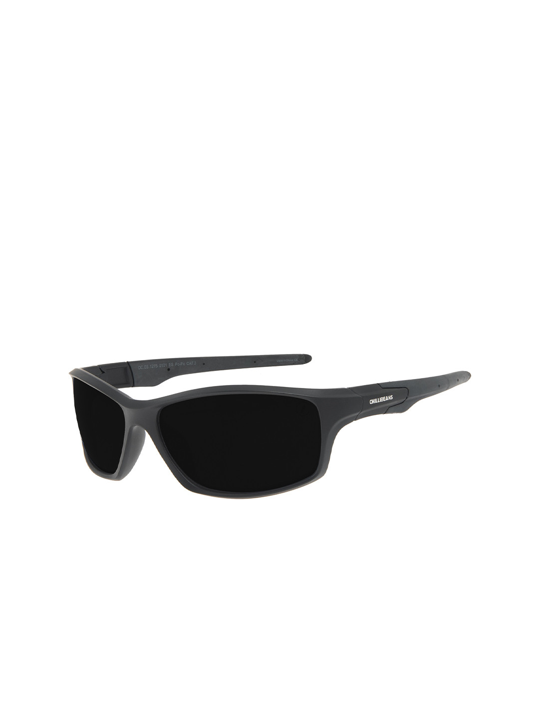 

Chilli Beans Men Black Lens & Black Rectangle Sunglasses with UV Protected Lens