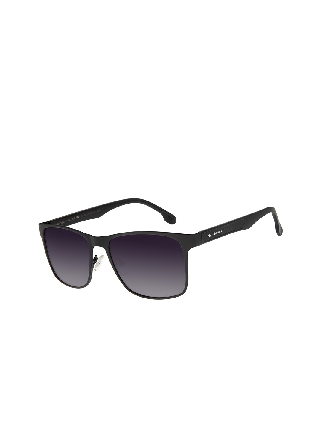 

Chilli Beans Men Black Lens & Black Square Sunglasses with UV Protected Lens