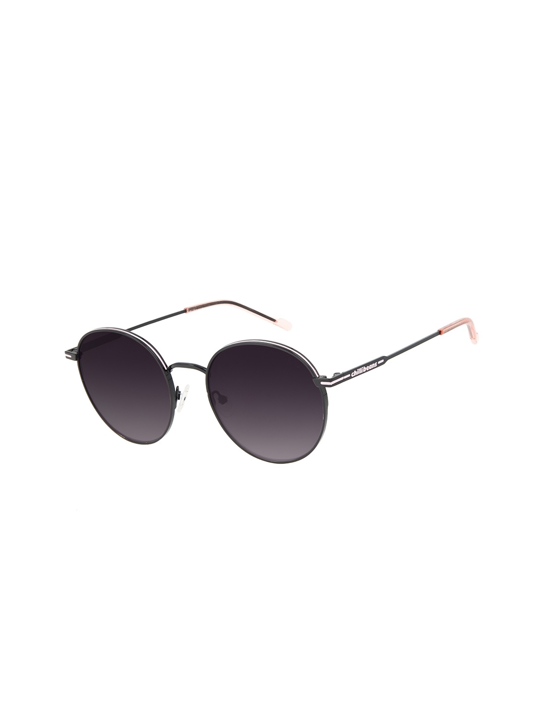 

Chilli Beans Women Black Lens & Black Round Sunglasses with UV Protected Lens