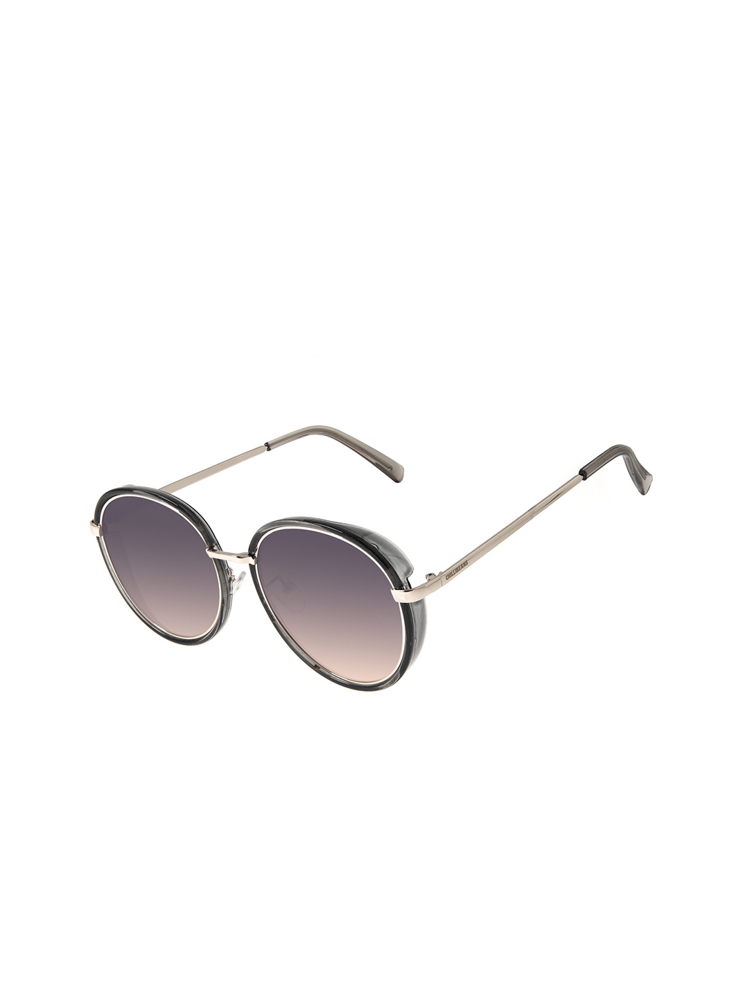 

Chilli Beans Women Grey Lens & Silver-Toned Round Sunglasses with UV Protected Lens