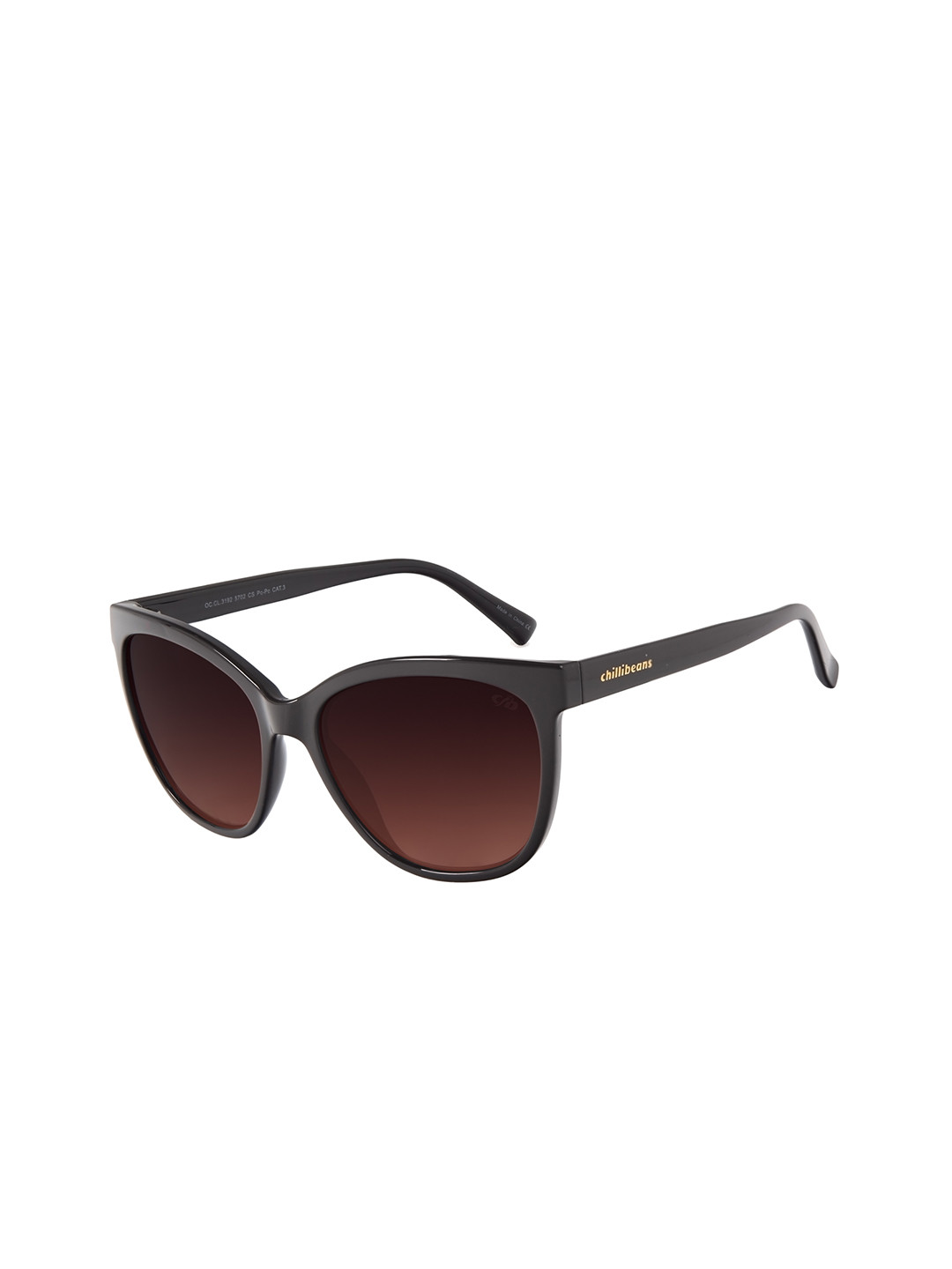 

Chilli Beans Women Brown Lens & Black Square Sunglasses UV Protected Lens OCCL33665702