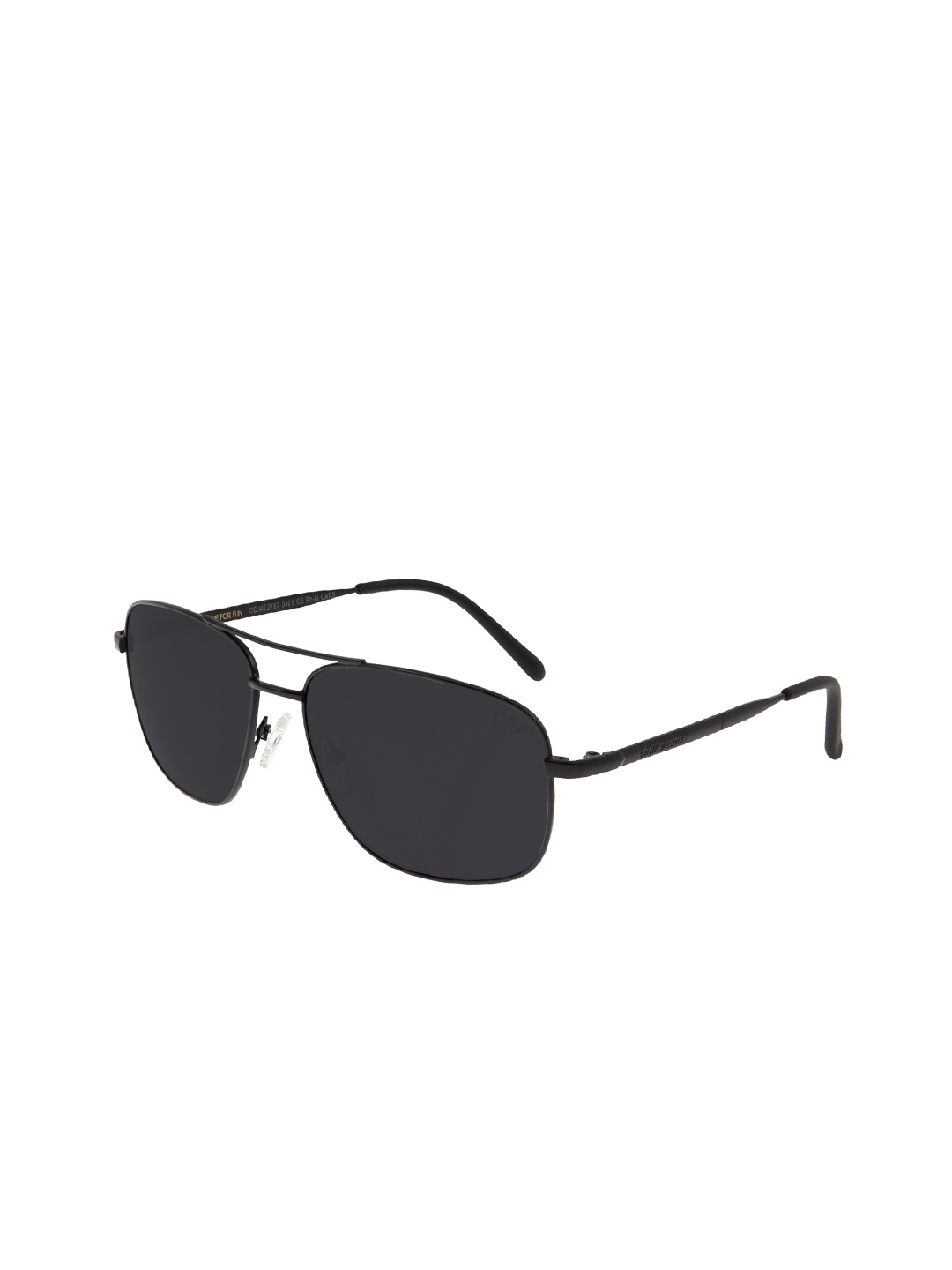 

Chilli Beans Men Black Lens & Black Rectangle Sunglasses with UV Protected Lens