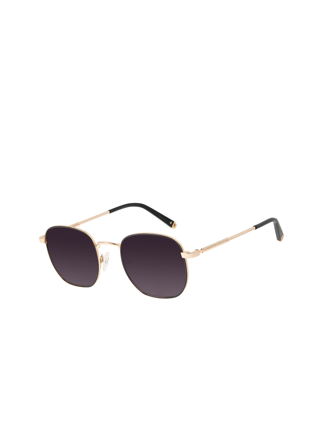 

Chilli Beans Unisex Black Lens & Gold-Toned Round Sunglasses with UV Protected Lens