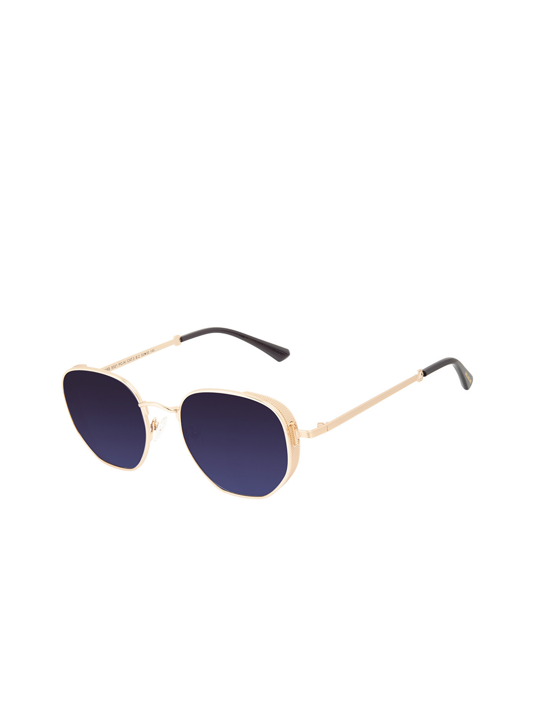 

Chilli Beans Unisex Blue Lens & Gold-Toned Round Sunglasses with UV Protected Lens